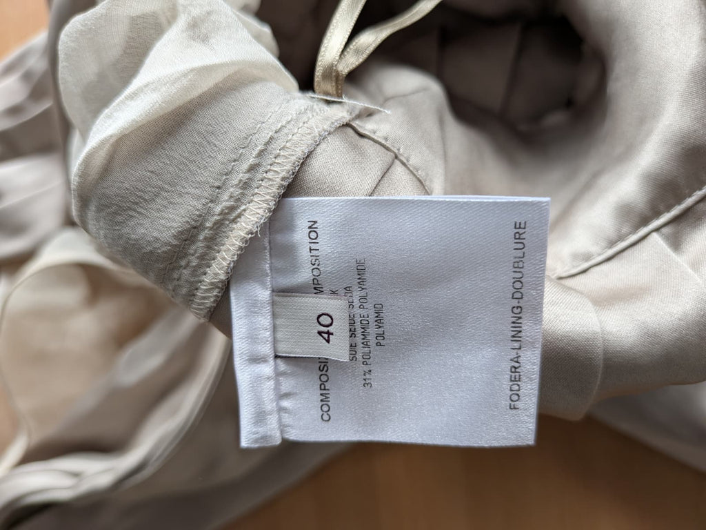 Stella McCartney Pleated Silk Dress – IT 40, Nude, Good Condition