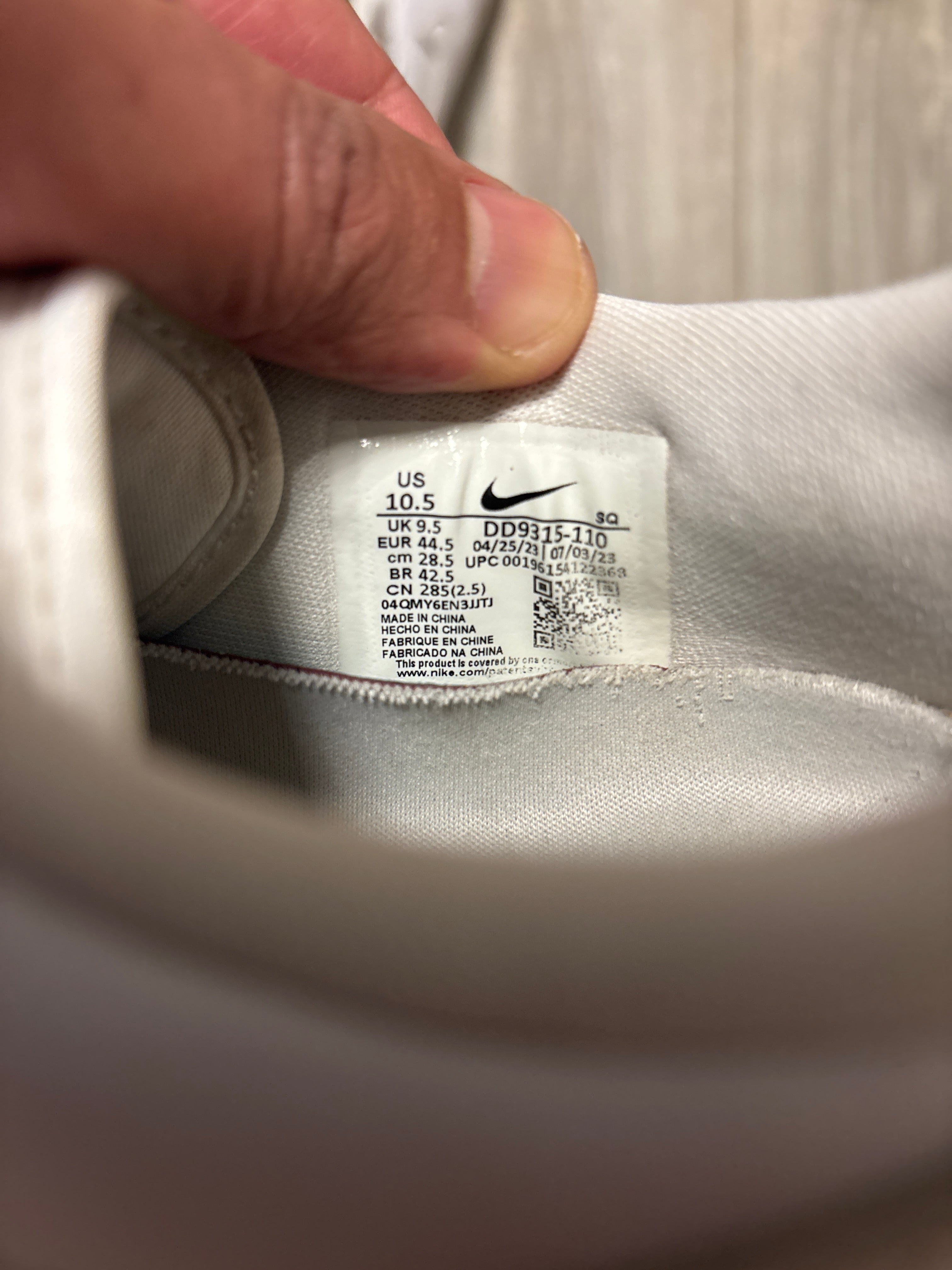 Nike Air Jordan 1 Low G 'Triple White' EU 44,5 Weiß Golf Sneaker Guter Zustand