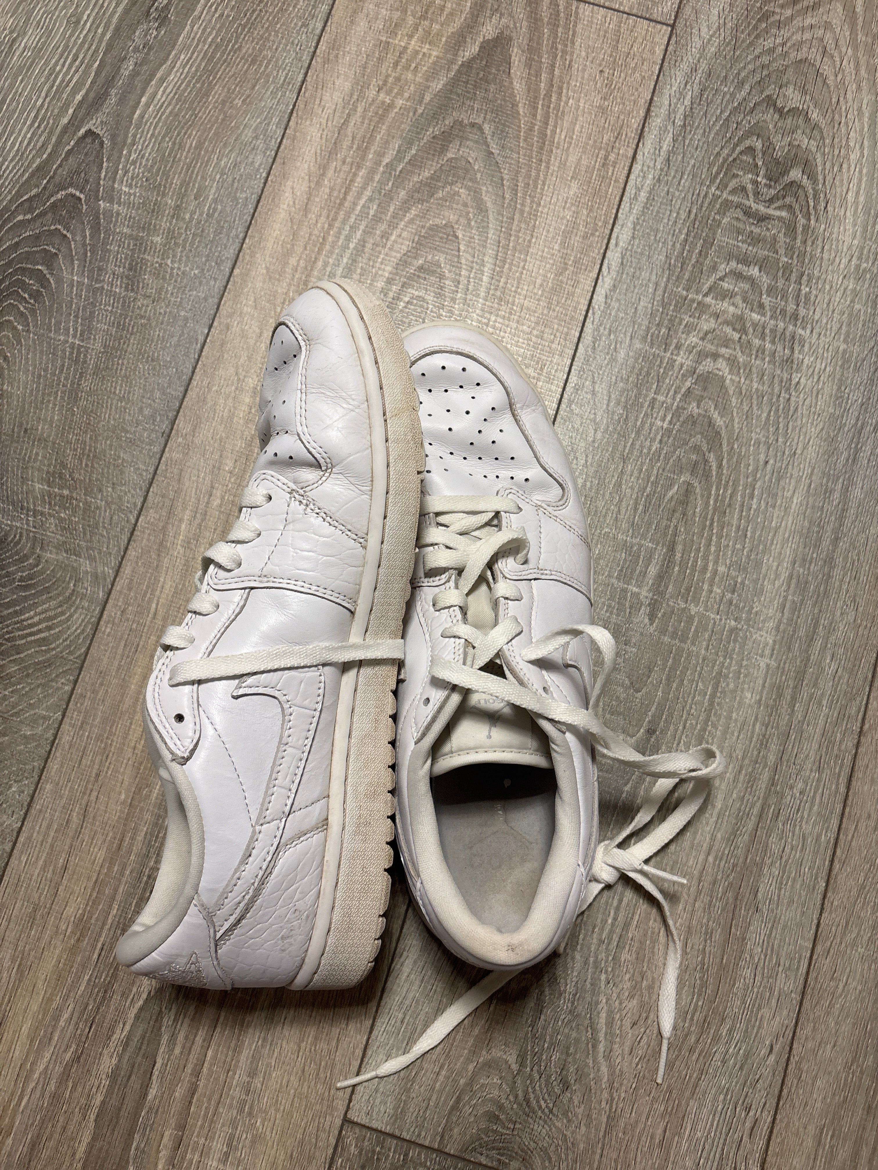 Nike Air Jordan 1 Low G 'Triple White' EU 44,5 Weiß Golf Sneaker Guter Zustand