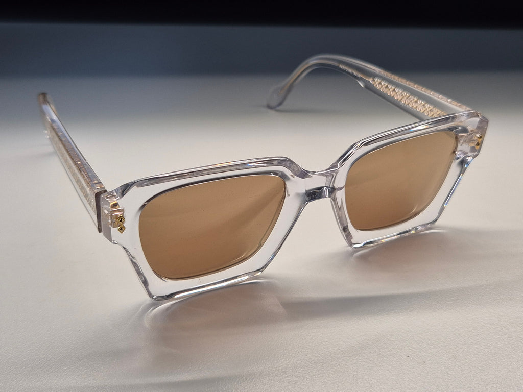 Kador Kallima Glamour Sonnenbrille klar/gold, Gr. 52x27 145, sehr guter Zustand