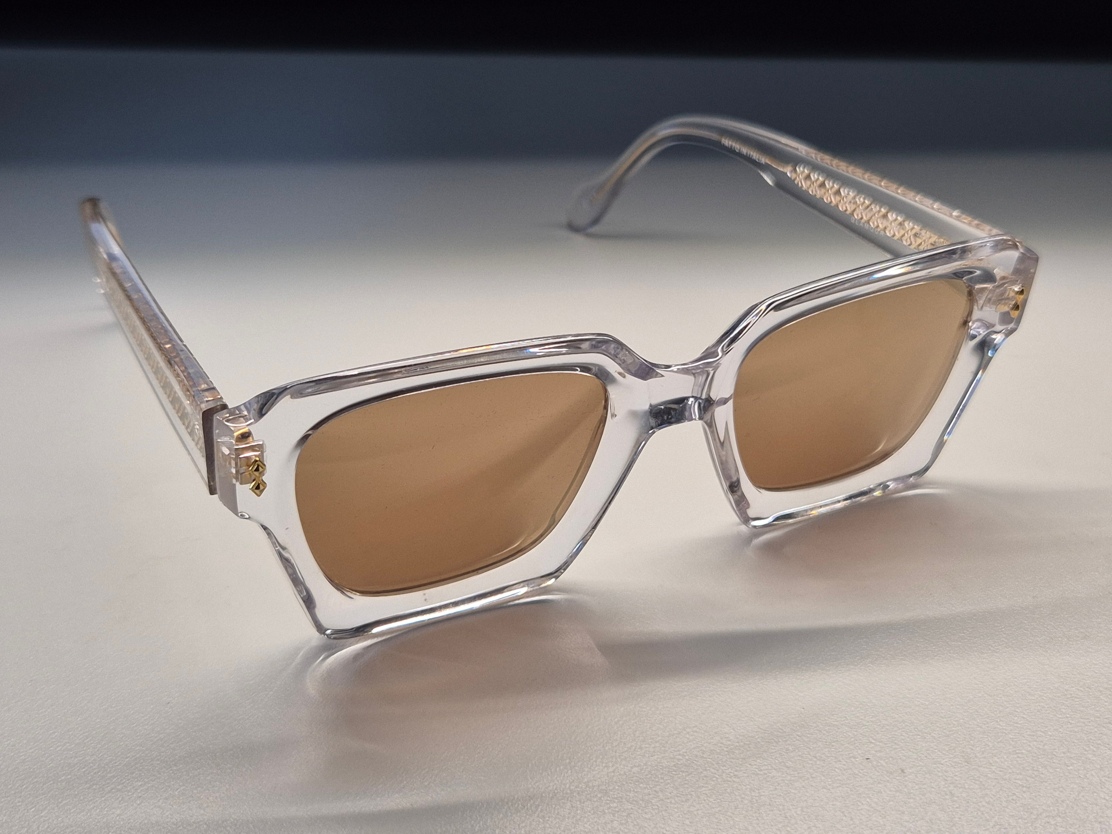Kador Kallima Glamour Sonnenbrille klar/gold, Gr. 52x27 145, sehr guter Zustand