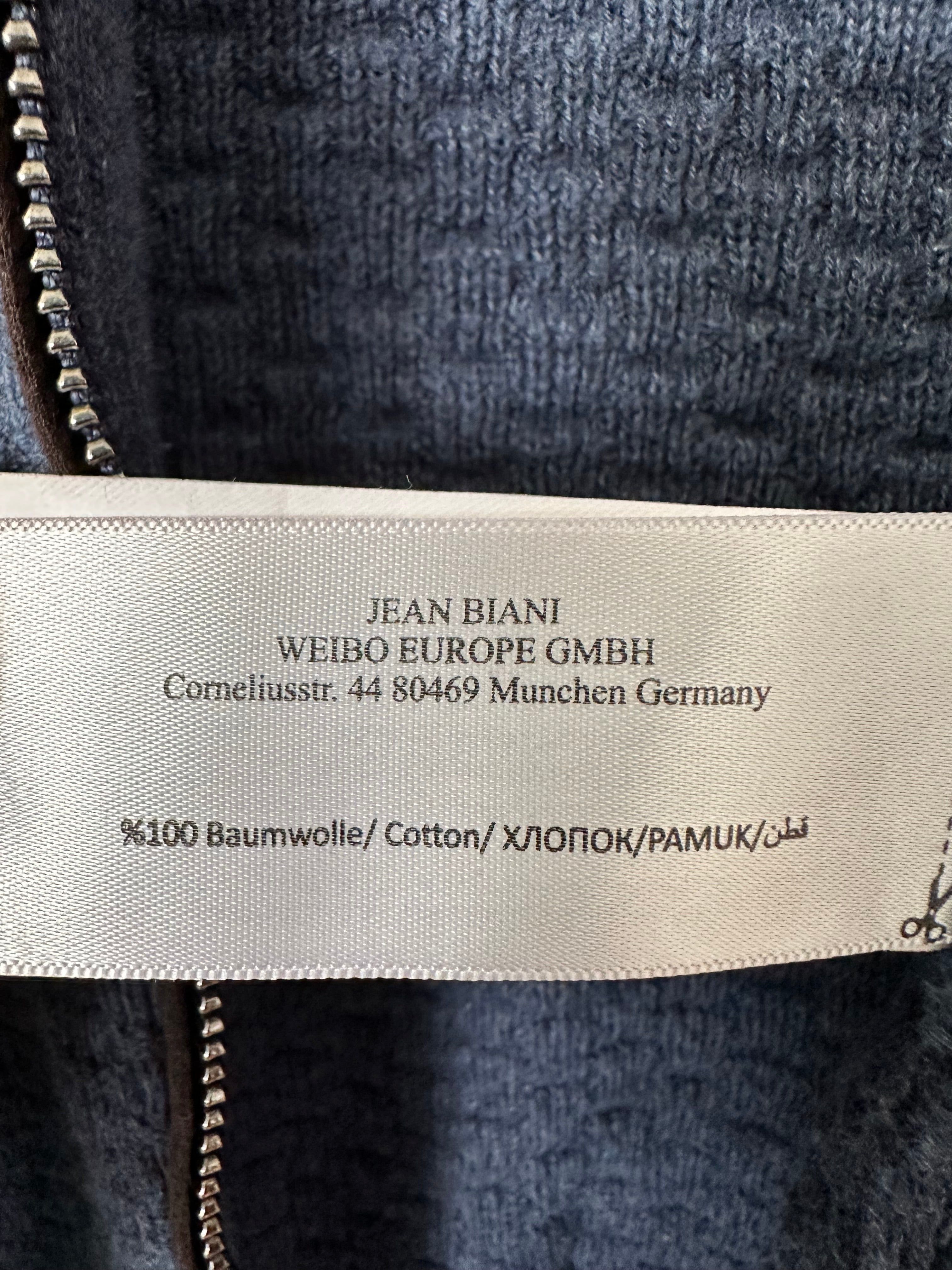 Jean Biani Strick-Cardigan, Gr. S, Blau, Sehr guter Zustand, Reißverschluss