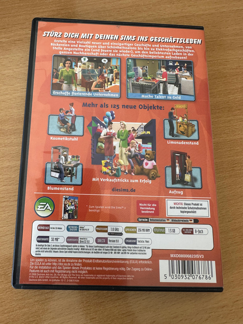 Die Sims 2 – Open for Business (PC CD-ROM, Deutsch) Komplett & Sehr Gut