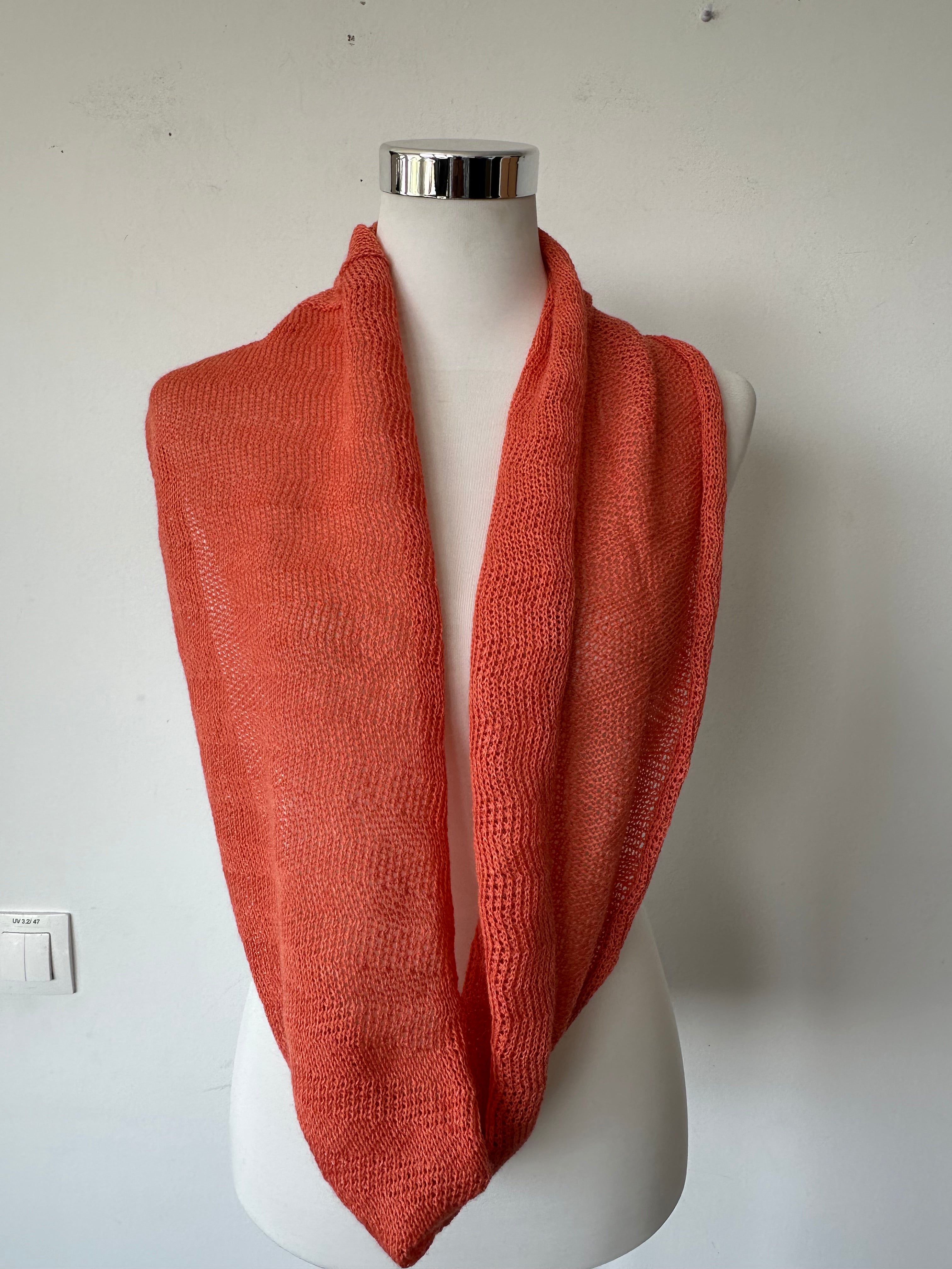 Sol Alpaca COLL004 Baby Alpaca Collar Snood Burnt Orange Uni-Size Like New