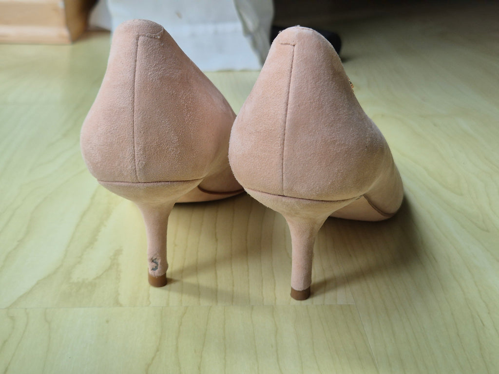 Tory Burch Emilia Pump 65mm Wildleder Beige EU 38 Gebraucht