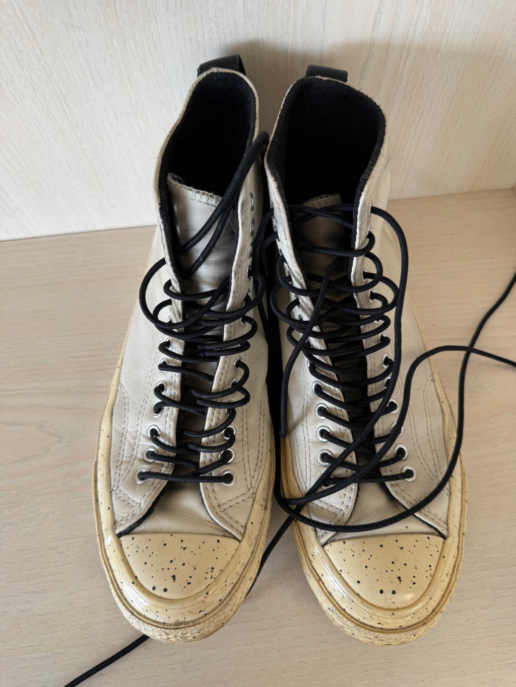Converse Chuck 70 Twisted Resort Leder Offwhite/Schwarz EU 39 Gebraucht