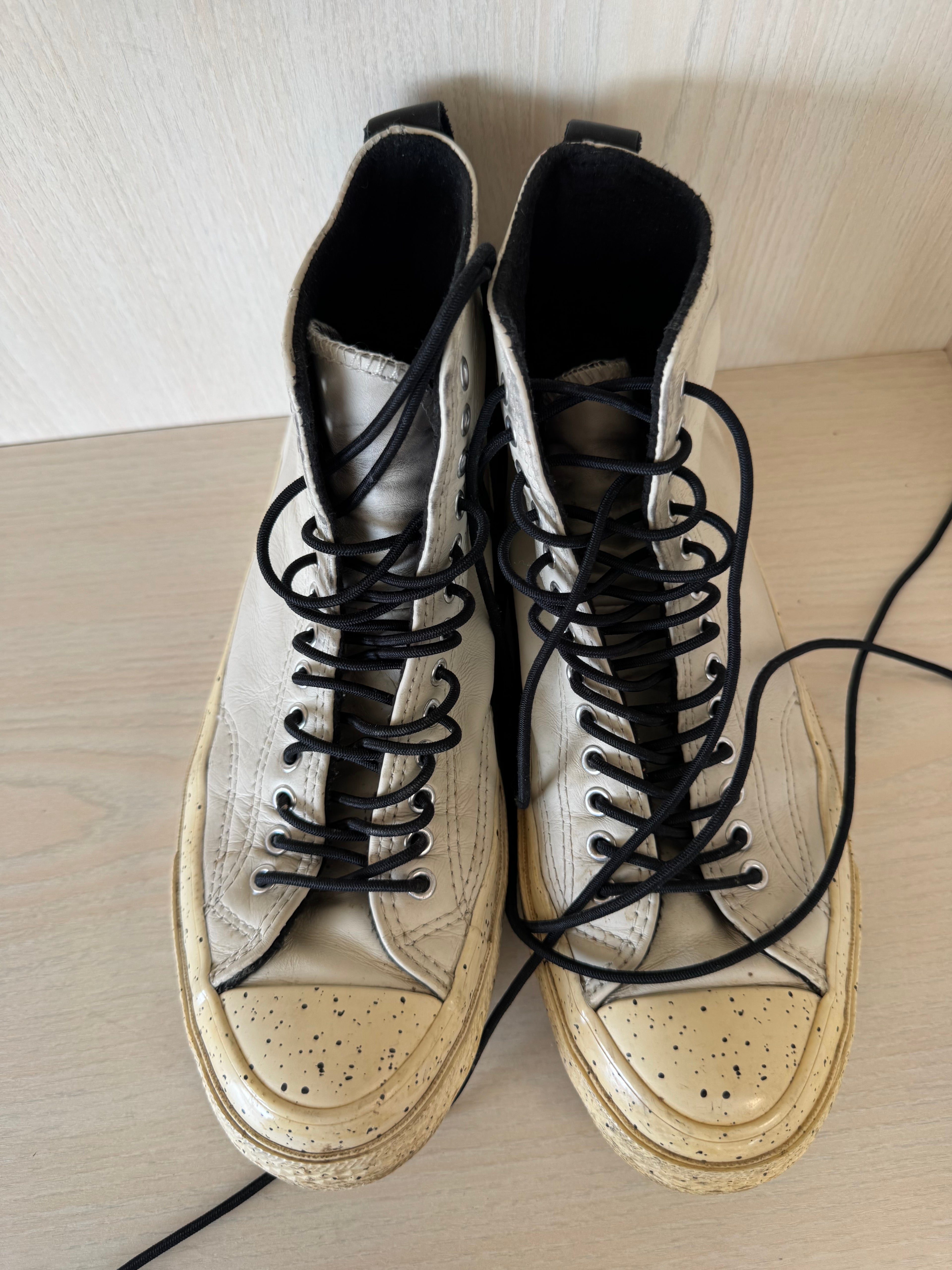 Converse Chuck 70 Twisted Resort Leder Offwhite/Schwarz EU 39 Gebraucht