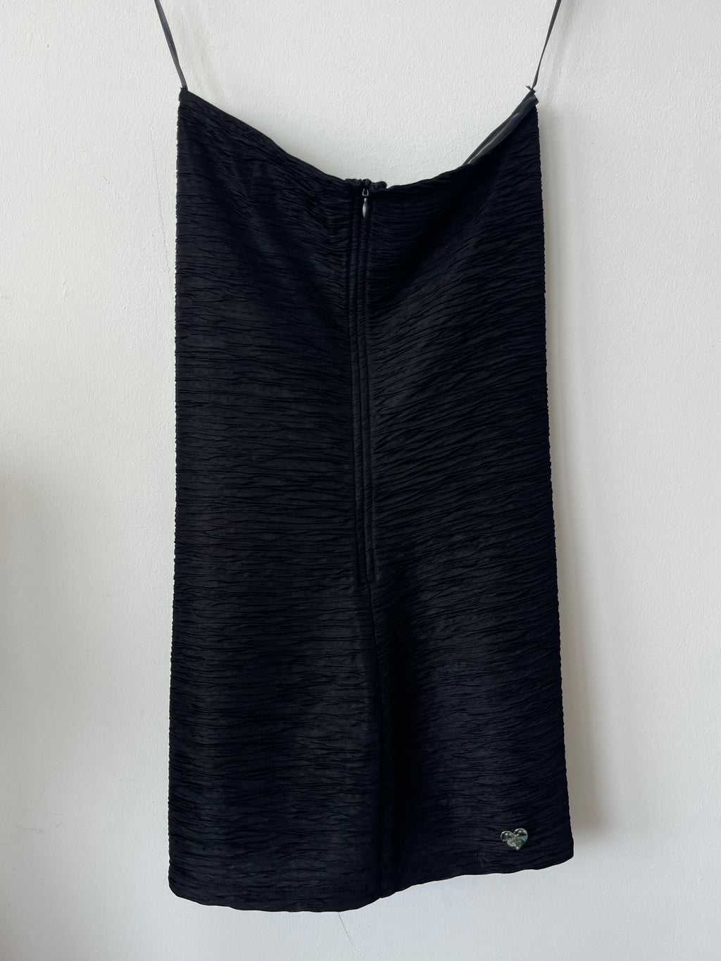 Philipp Plein Couture Kleid Schwarz XS Kristallbesatz Ruched Sehr Gut