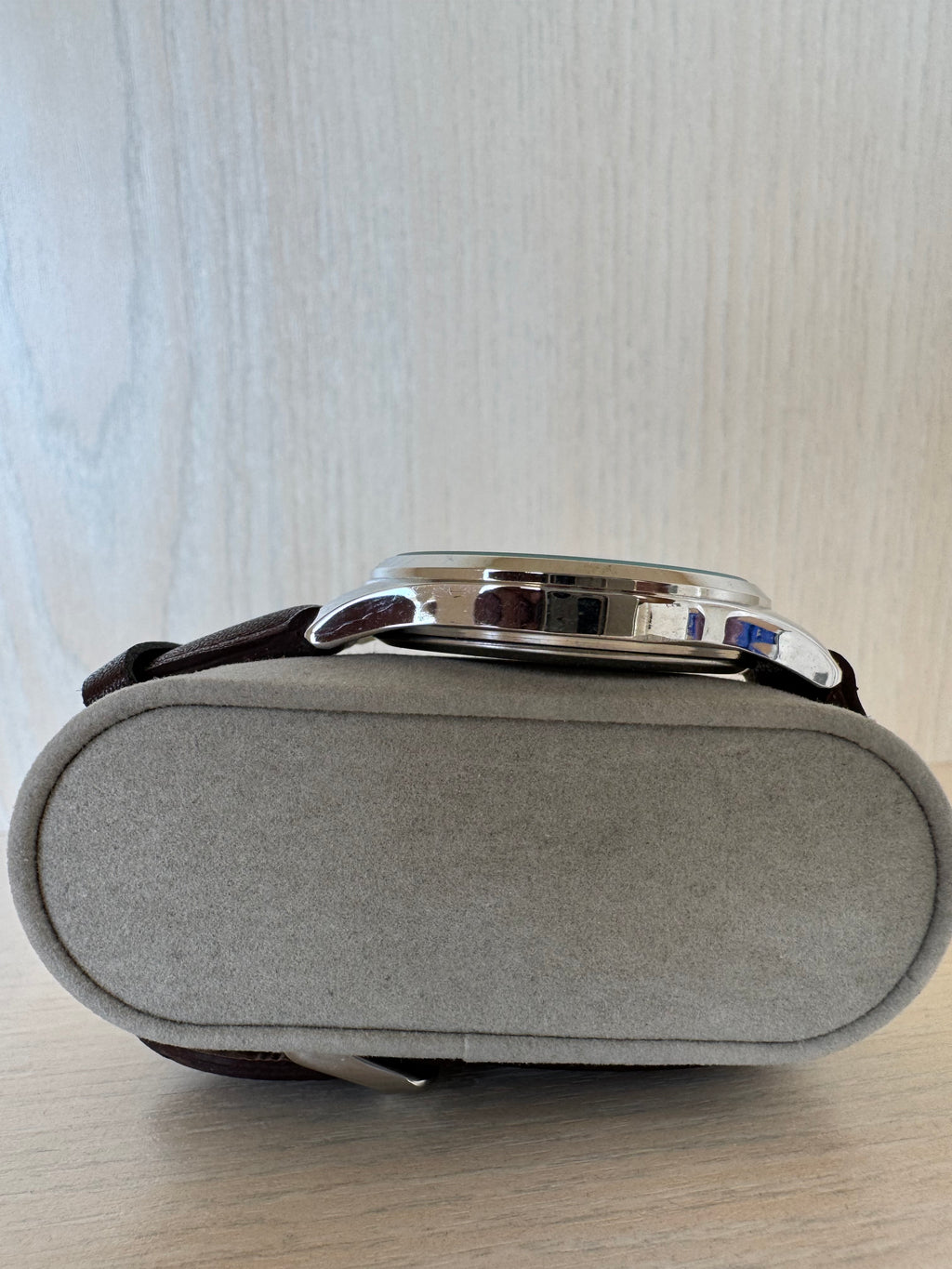 Pierre Cardin PC21 Quartz Watch, Black Dial, Brown Leather Strap, 42mm, Very Good