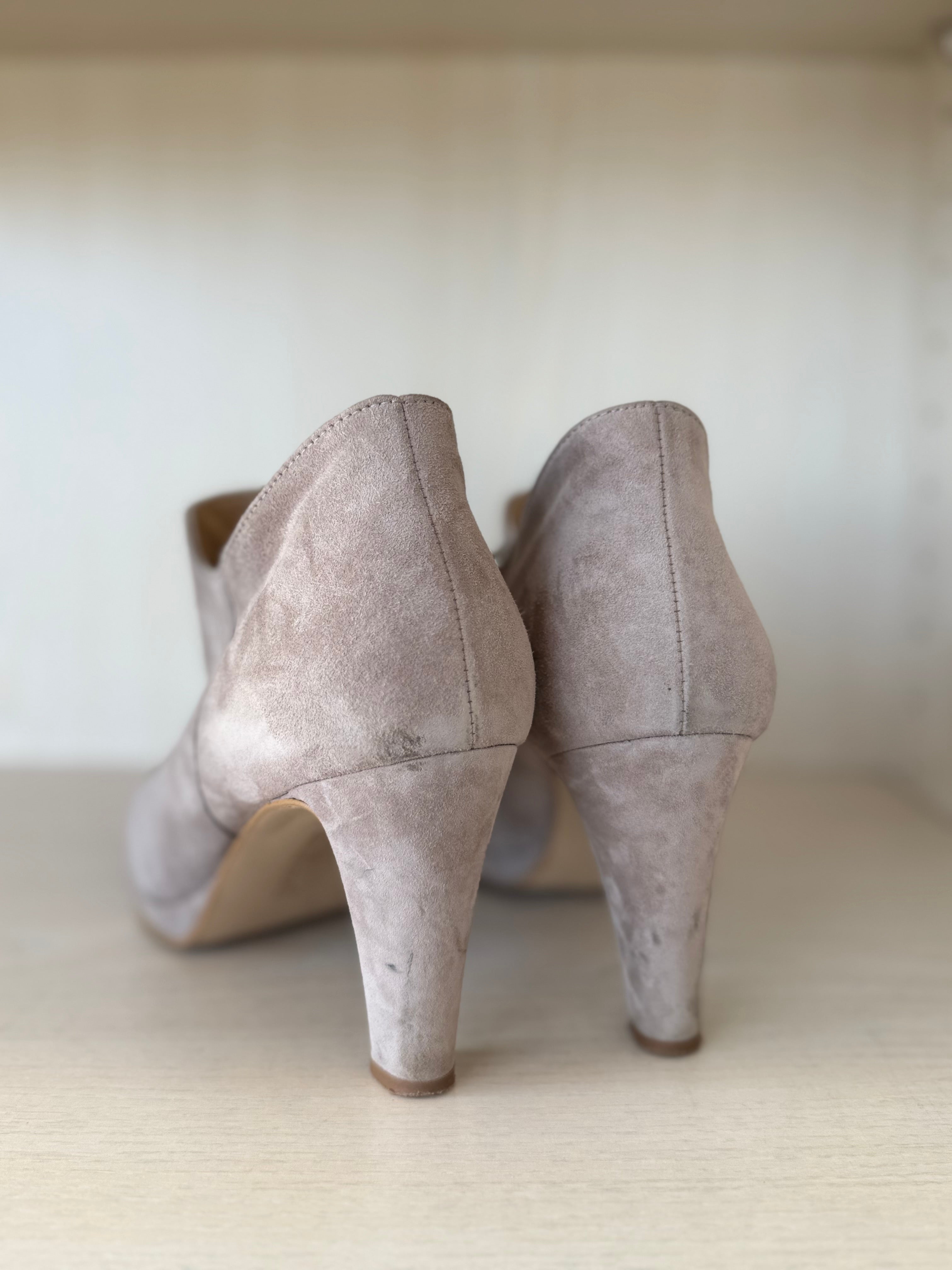Paul Green Ankle Boots – Wildleder, Taupe, Gr. 38, Guter Zustand
