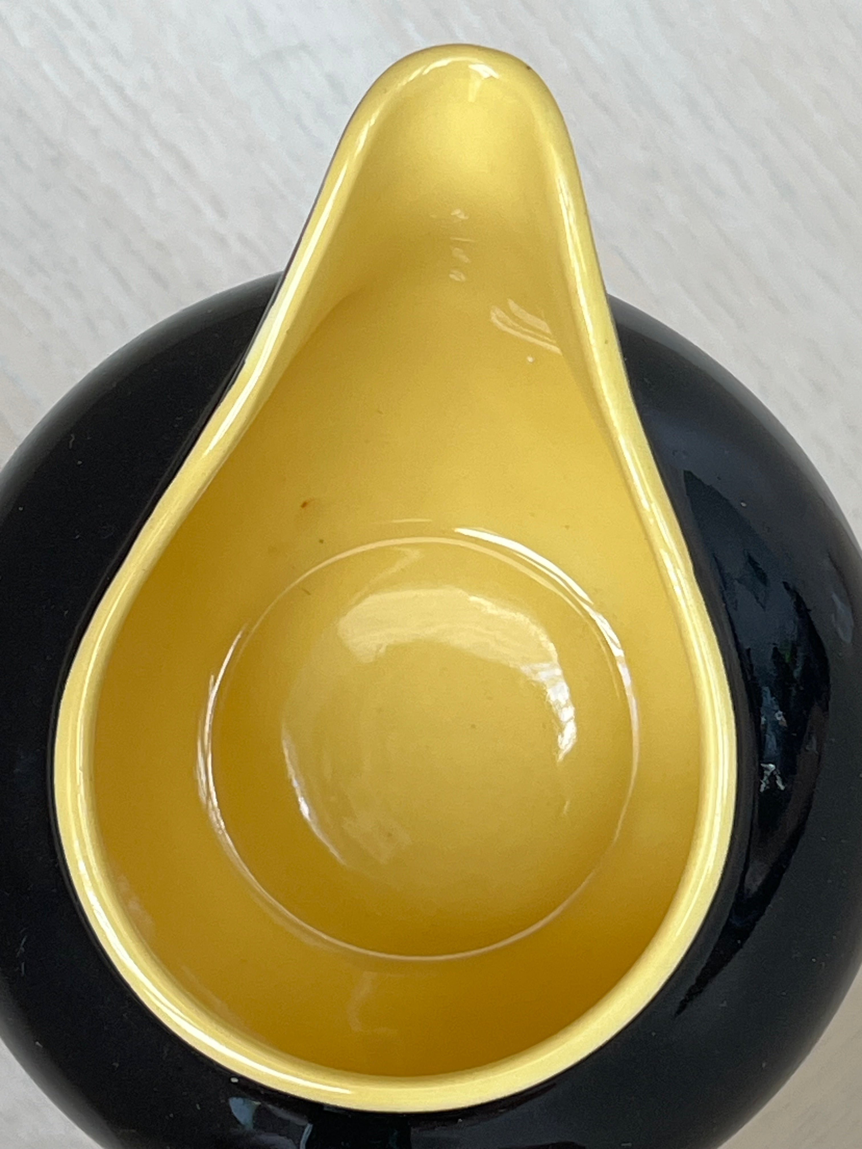 Villeroy & Boch Biarritz Sahnegießer 0,20l Schwarz Gelb Sehr Gut