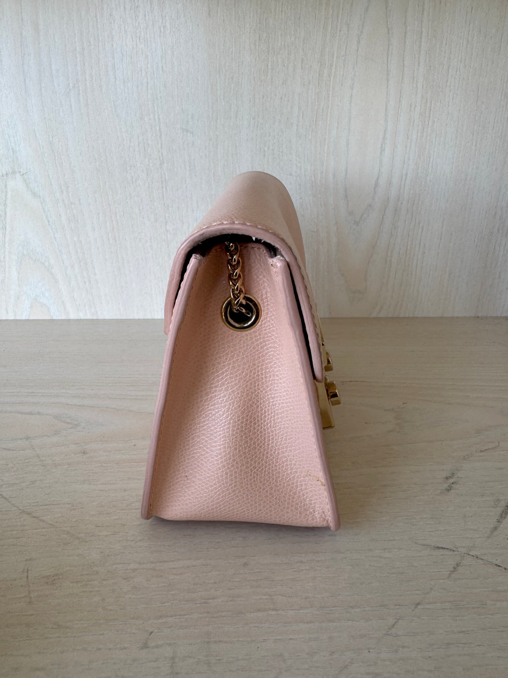 Furla Metropolis Mini Crossbody Bag – Leather, Blush Pink, Good Condition