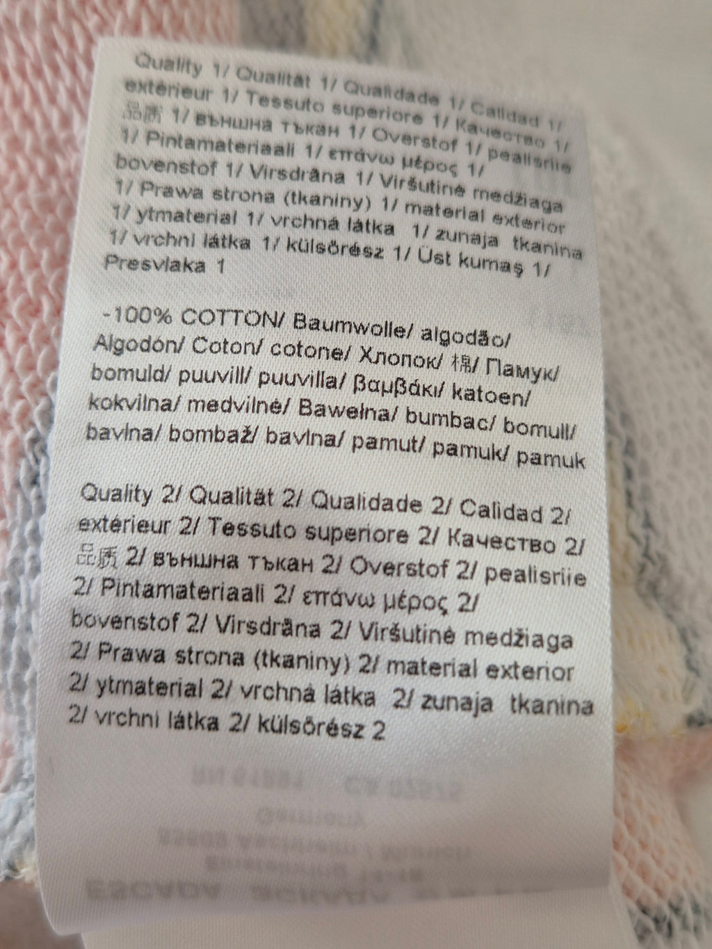Escada Hoodie Elivana – Multicolor Grafik, Weiß, Größe L, Sehr Gut
