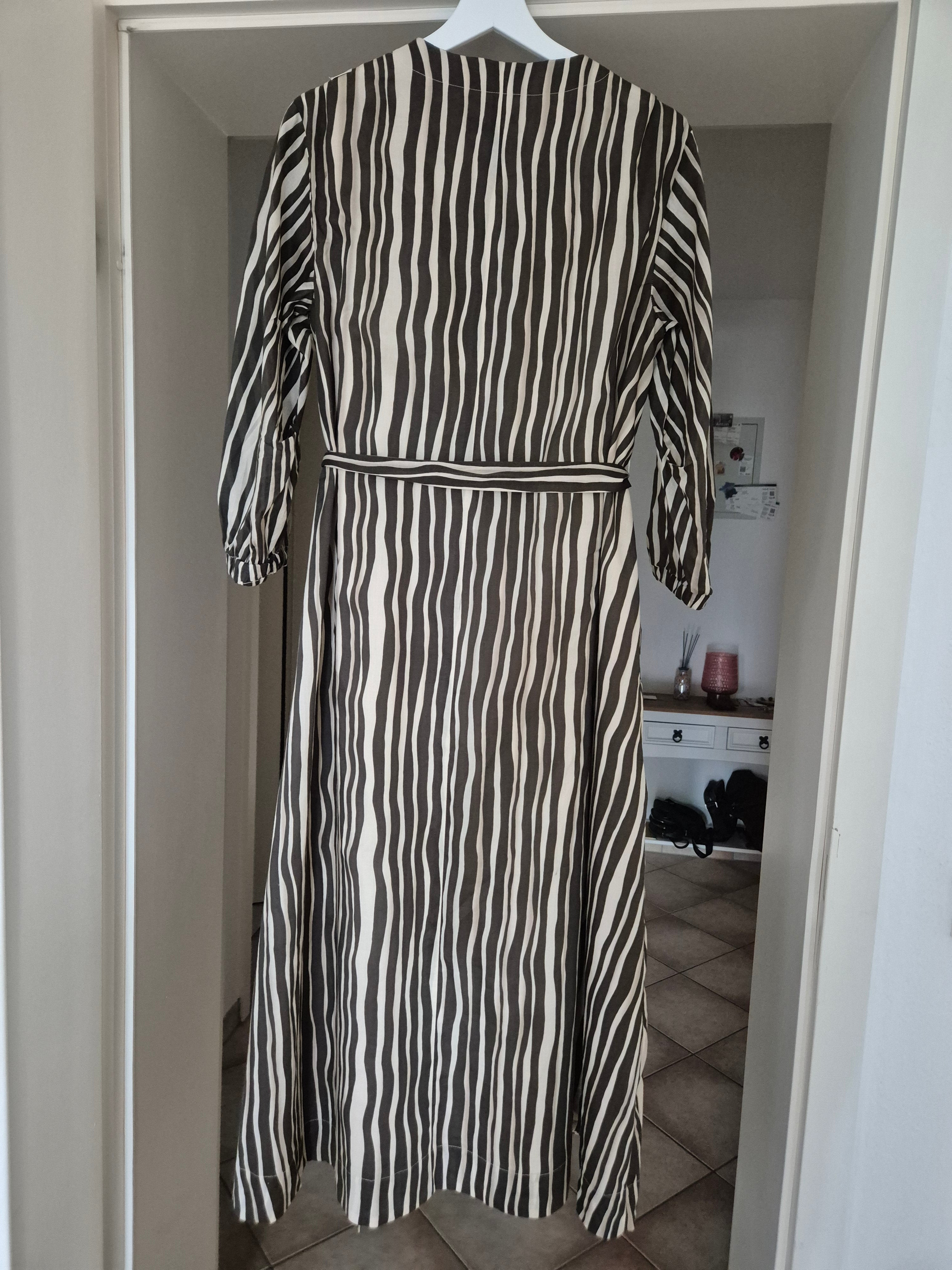 S MaxMara Zebra Print Shirt Dress, Brown/Beige, Size M, Good, with Belt