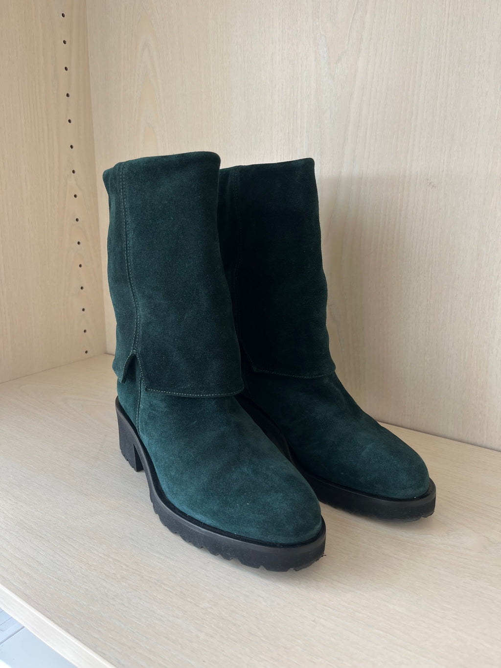 Giorgio Fabiani Stiefeletten Grün Wildleder 37.5 EU Sehr Gut