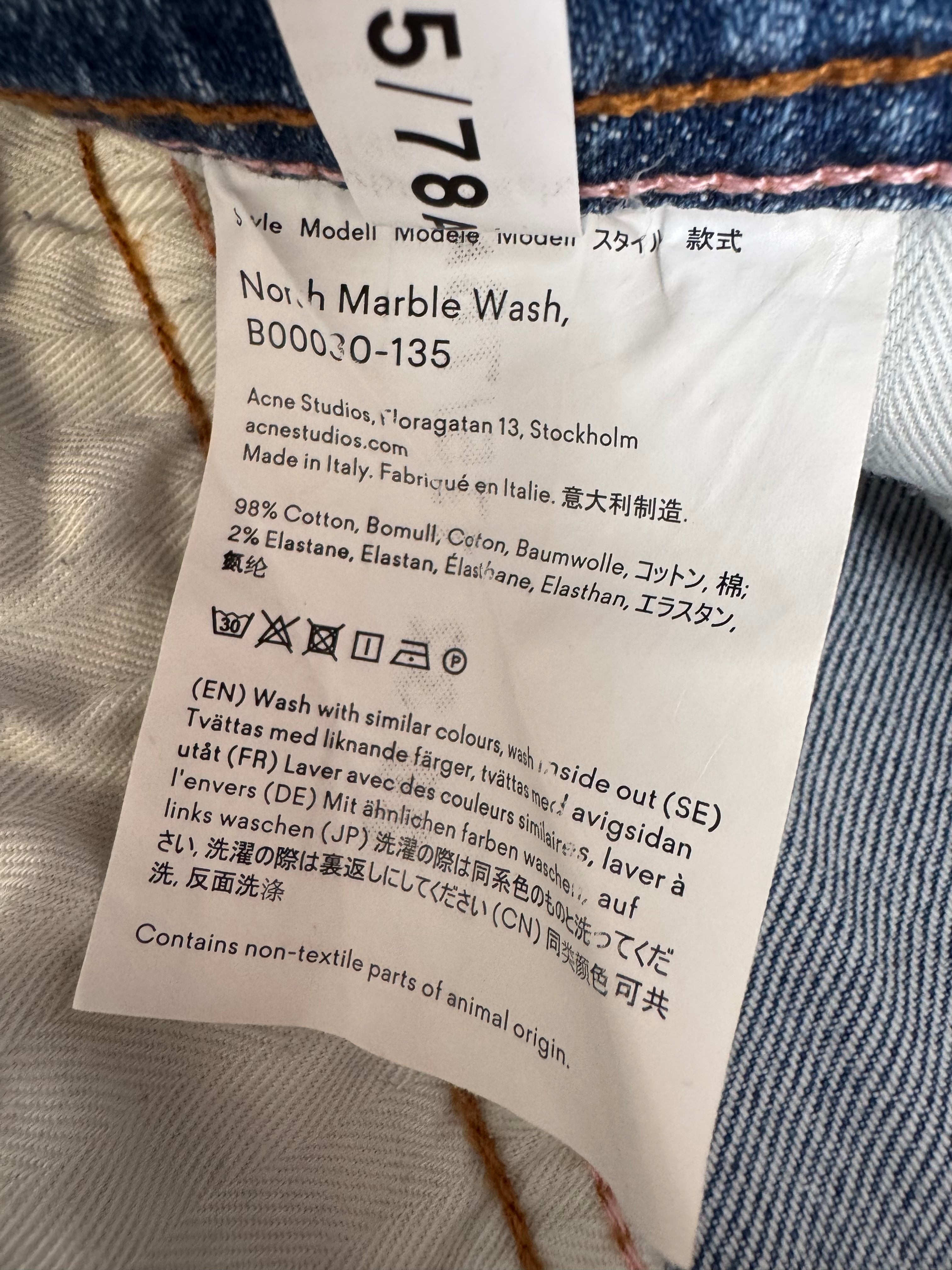 Acne Studios Blå Konst Jeans 28/32 Hellblau, Guter Zustand
