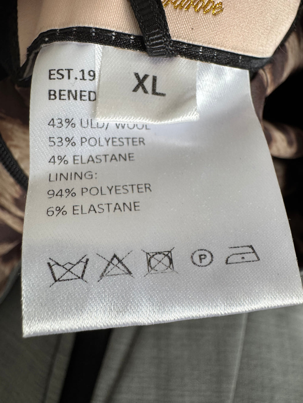Benedikte Utzon Wardrobe Kleid XL – Schwarz/Grau, Wollmix, Sehr guter Zustand