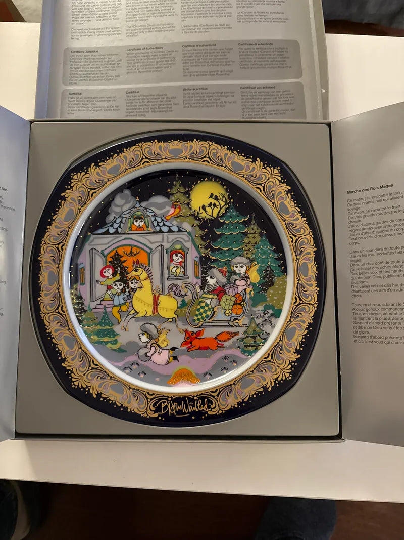 Rosenthal Christmas Carols Collector Plate “Kling, Glöckchen, klingelingeling”