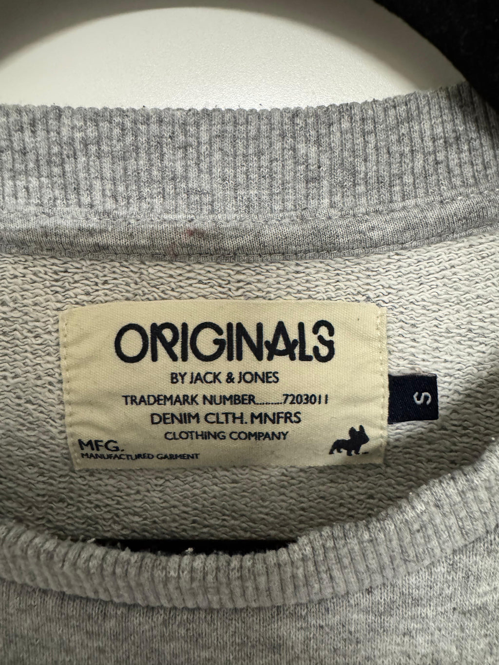 Jack & Jones Originals NYC Sweatshirt – Hellgrau, Größe S, Wie Neu