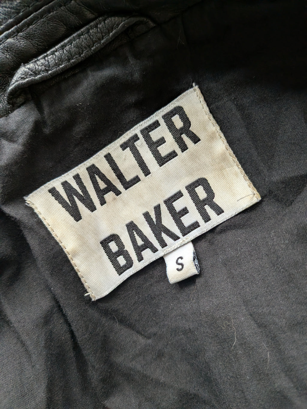 Walter Baker 100% Lammleder Moto Jacke Schwarz Gr. S – Guter Zustand