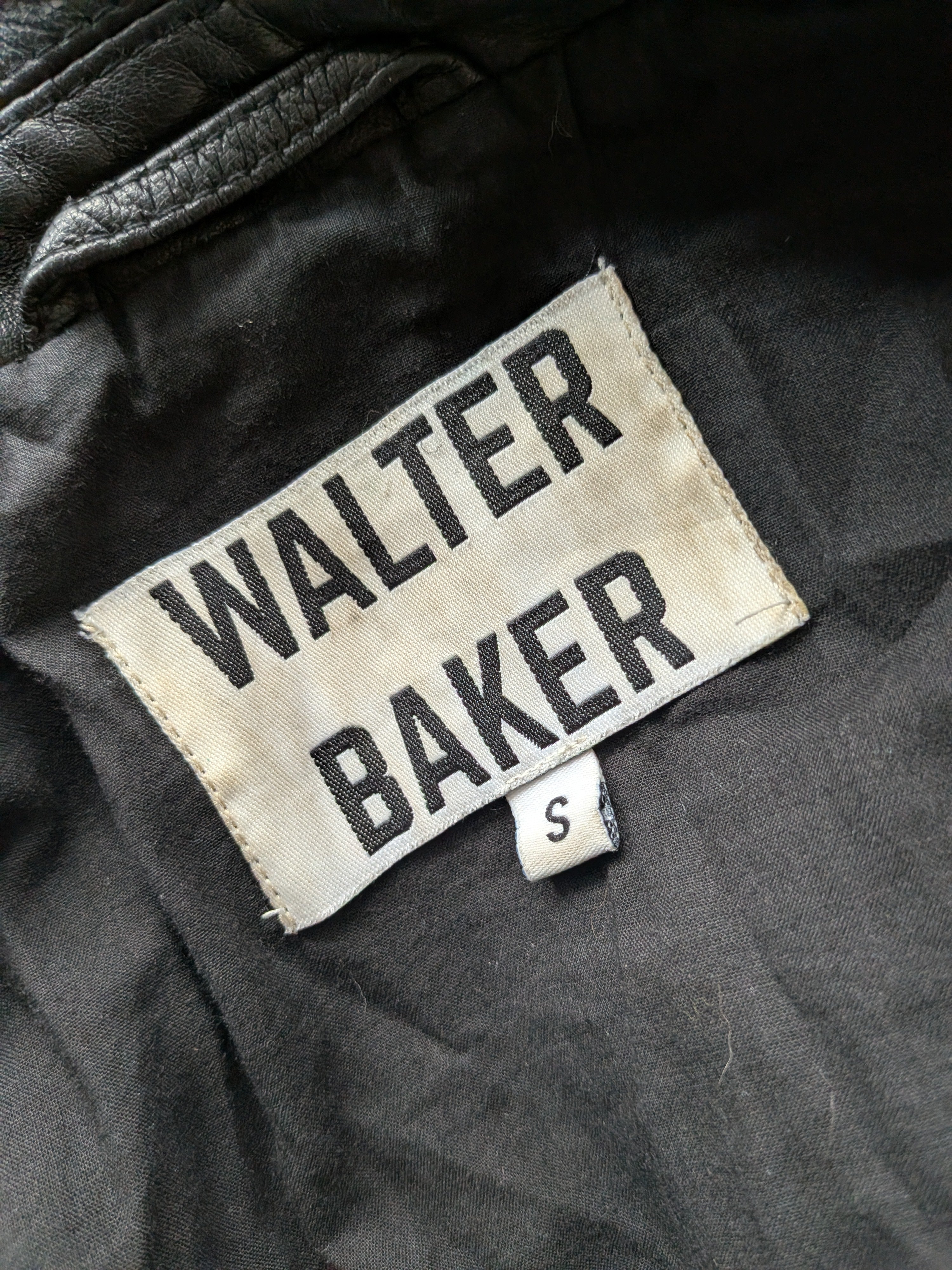 Walter Baker 100% Lammleder Moto Jacke Schwarz Gr. S – Guter Zustand