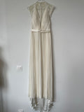 Catherine Deane Fantasia Cream Lace Chiffon Wedding Dress EU36, Very Good
