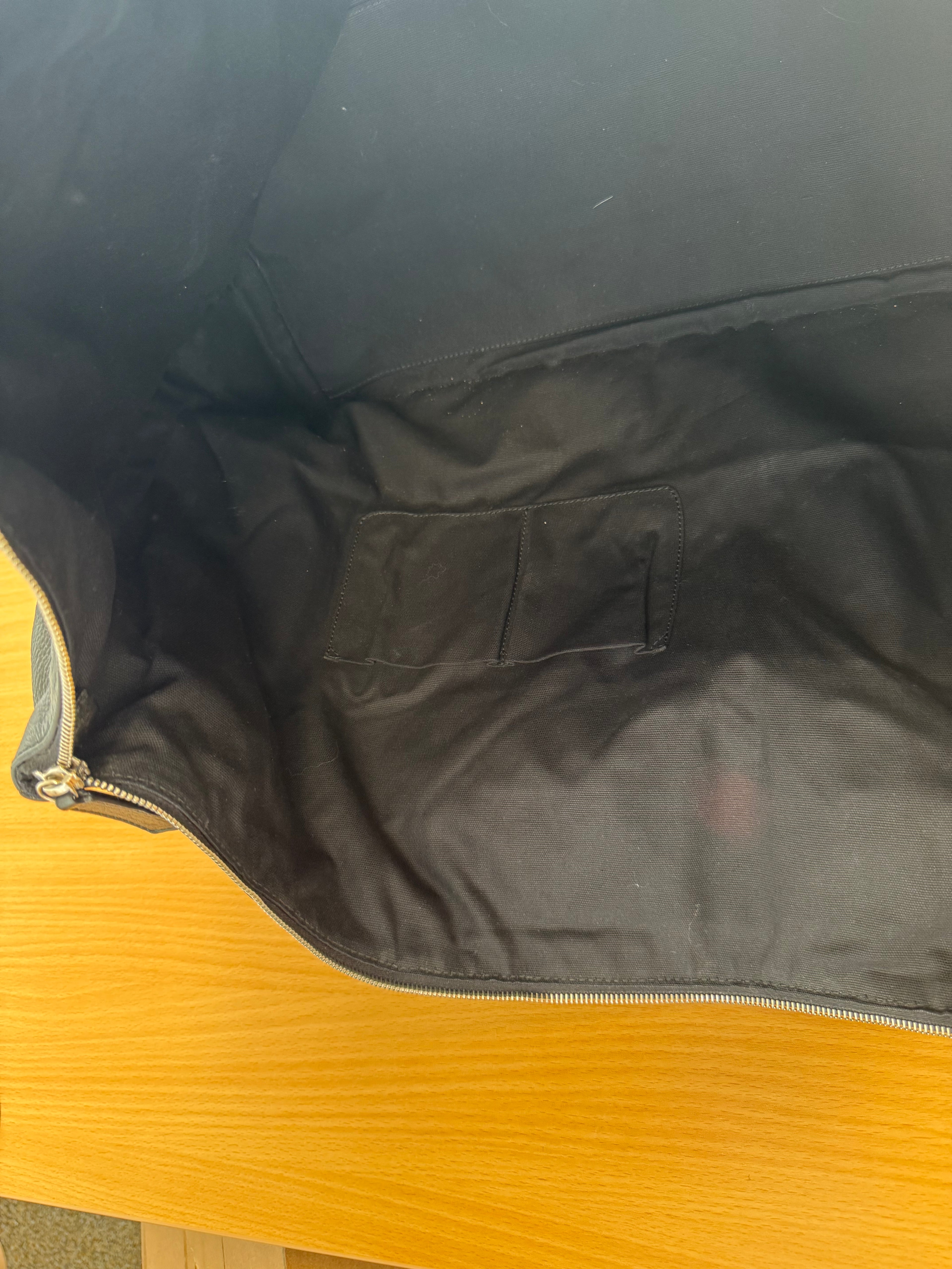 Saint Laurent “Easy Y” Large Leather Weekender – Black, Very Good Condition