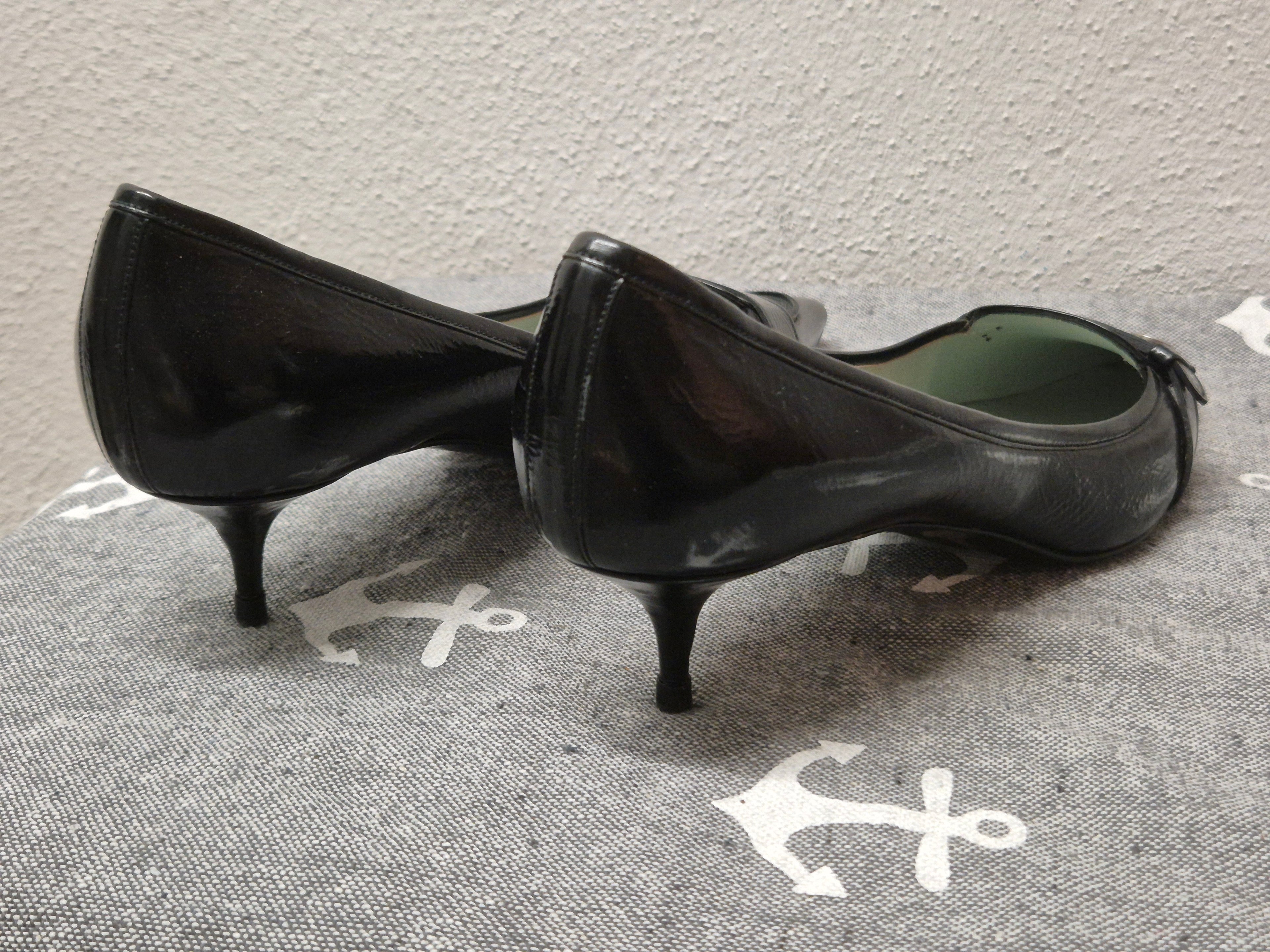 Sigerson Morrison Beya Loafer Lackleder Schwarz, Gr. 38, Gebraucht