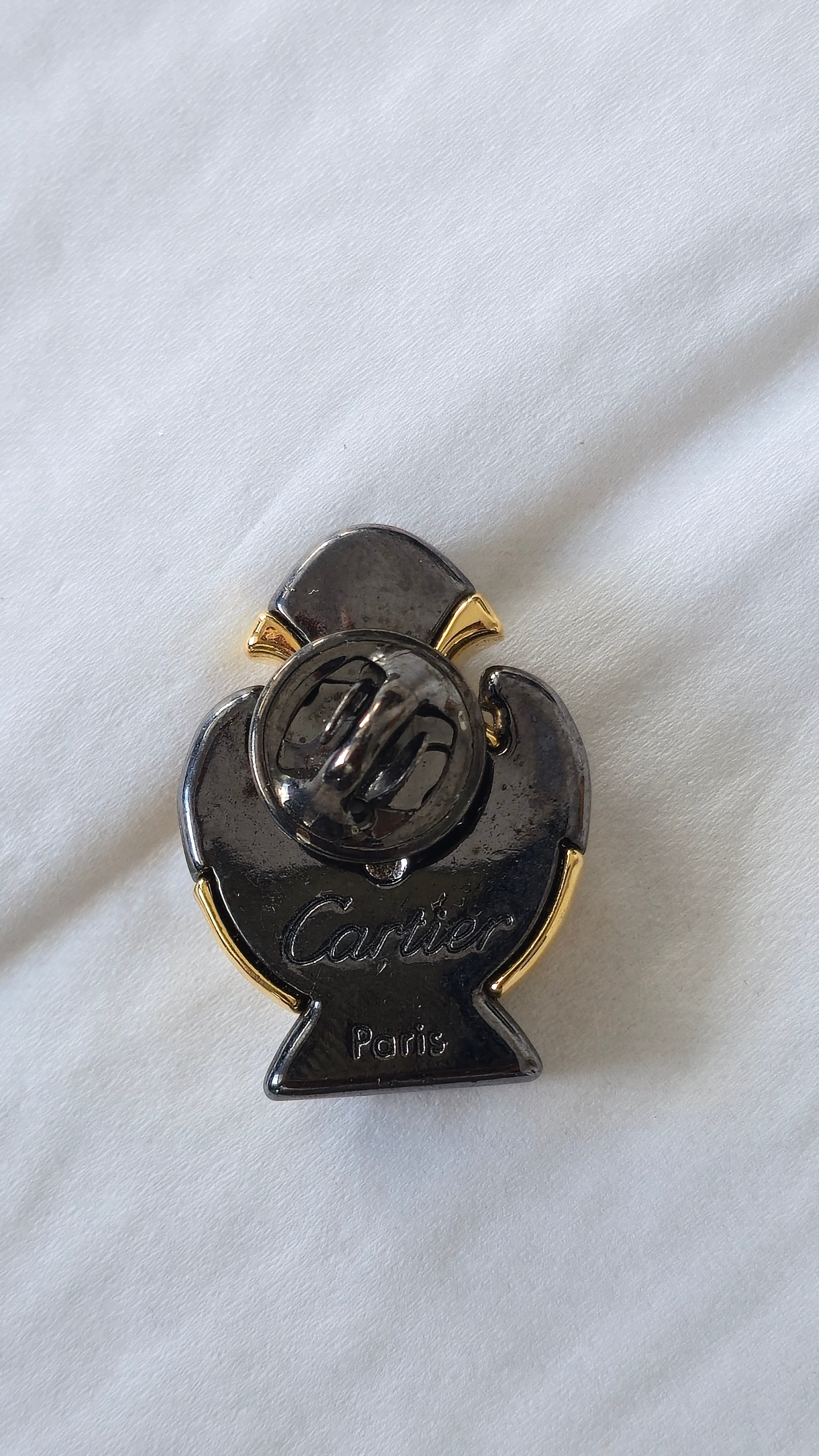 Seltene Cartier Panthère Parfümflakon Anstecknadel Gold/Emaille Sehr Gut