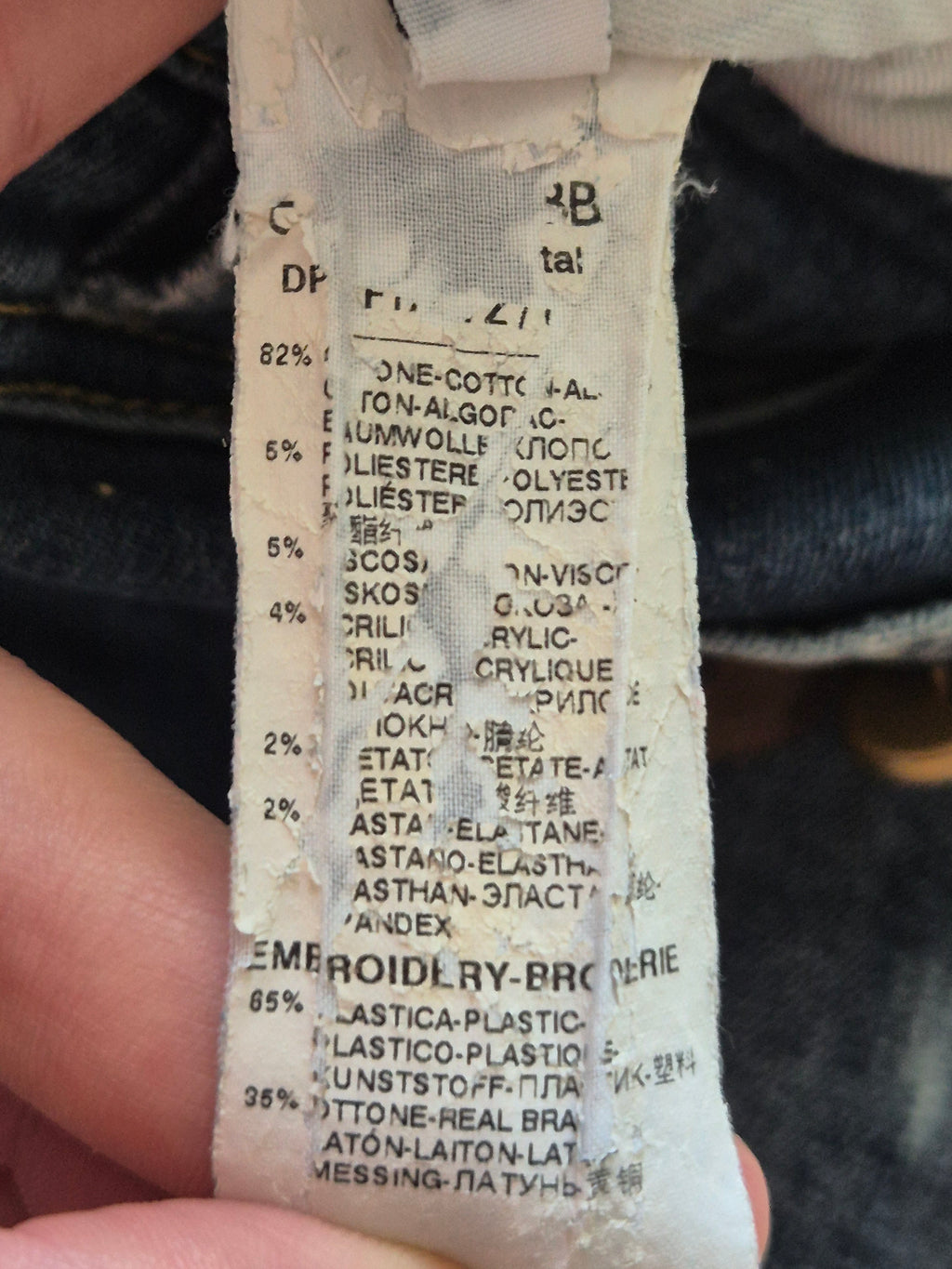 Dolce & Gabbana Security Patchwork Jeans Blue IT44/W29 Good Condition