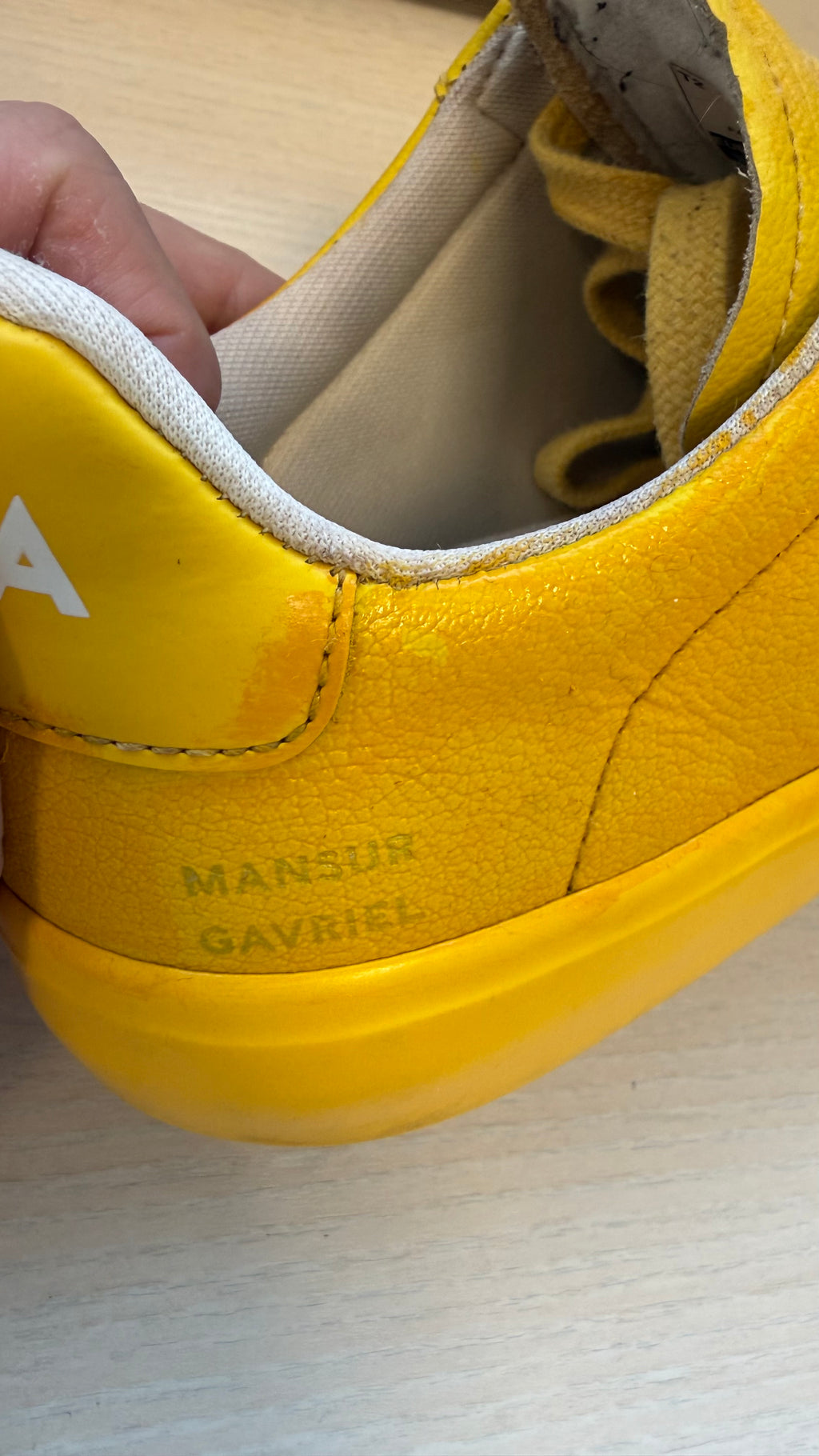 Veja x Mansur Gavriel Campo Leder Sneaker Gelb EU 37 Zustand Gut