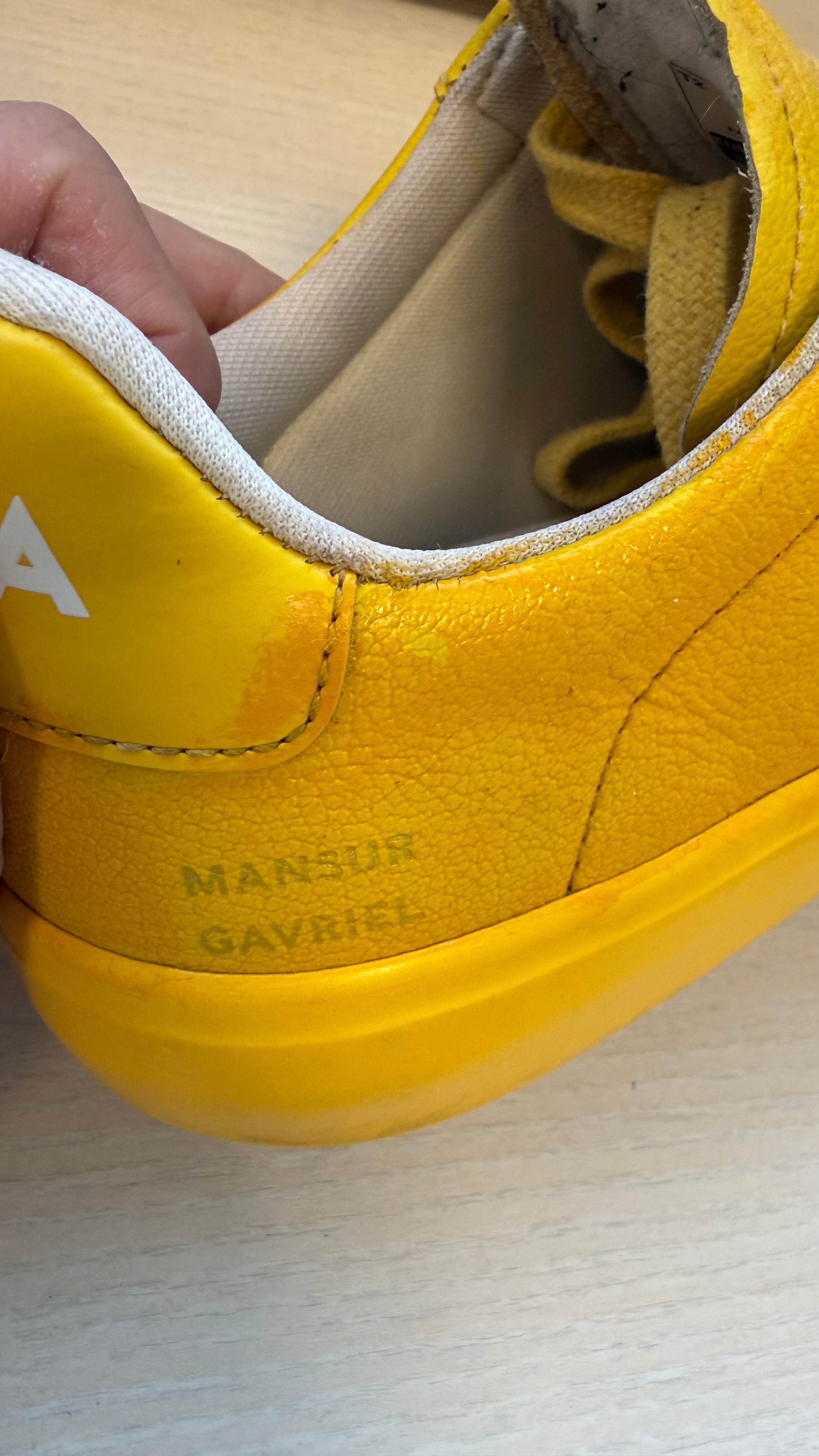 Veja x Mansur Gavriel Campo Leder Sneaker Gelb EU 37 Zustand Gut