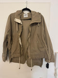 Zara Hooded Jacket – Khaki, XS, Very Good Condition