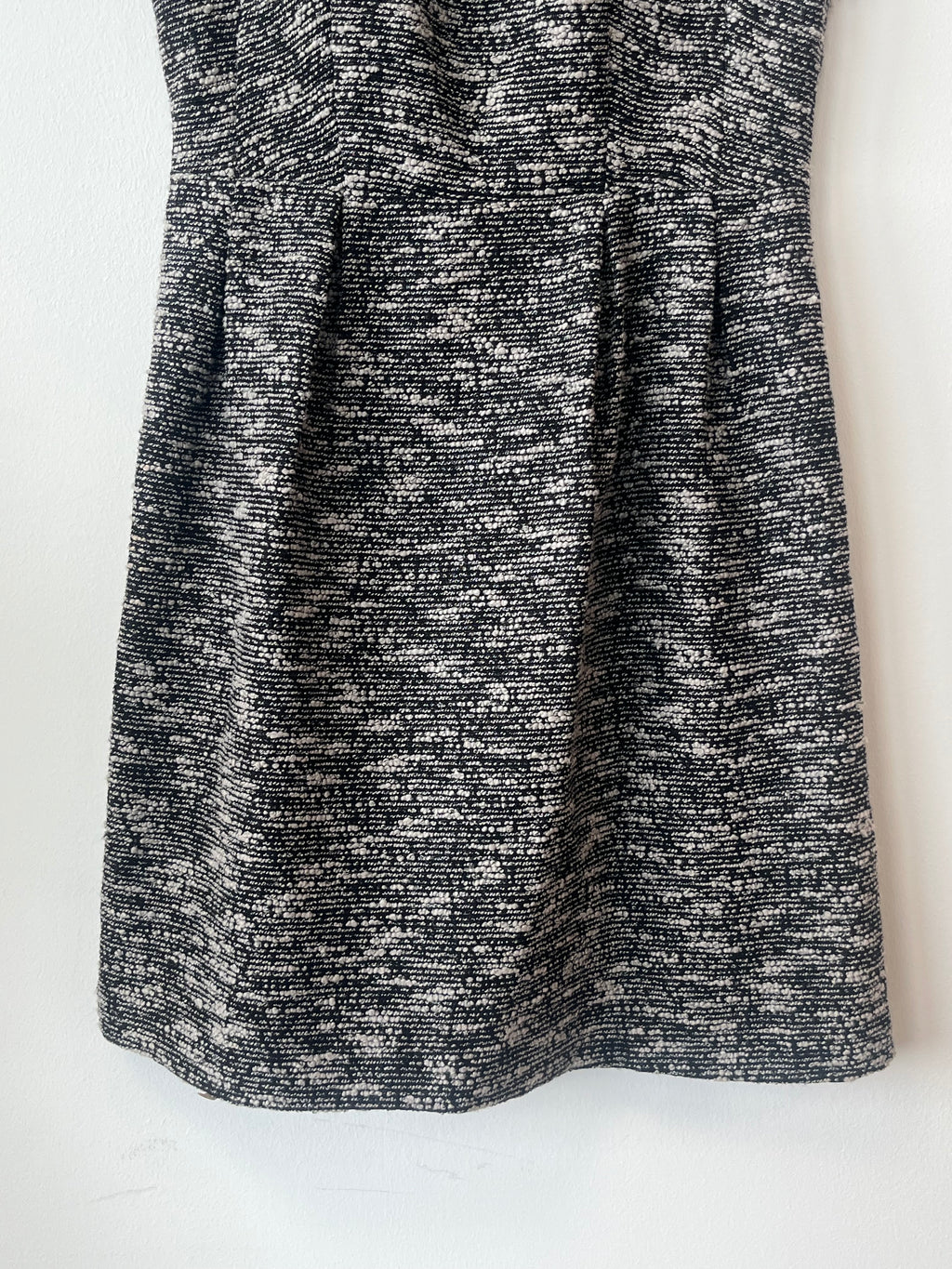 VILA Tweed Dress XS Grey Black | Back Cut-Out | Very Good Condition