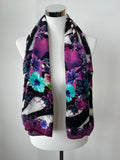 Philipp Plein Silk Scarf Floral Zebra Multicolor 120x120cm Good Condition