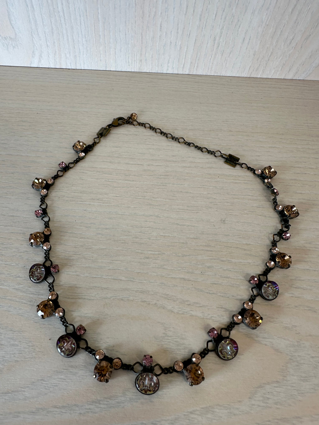 Michal Negrin Aurora Borealis Halskette, 36cm, Swarovski Kristalle, gebraucht