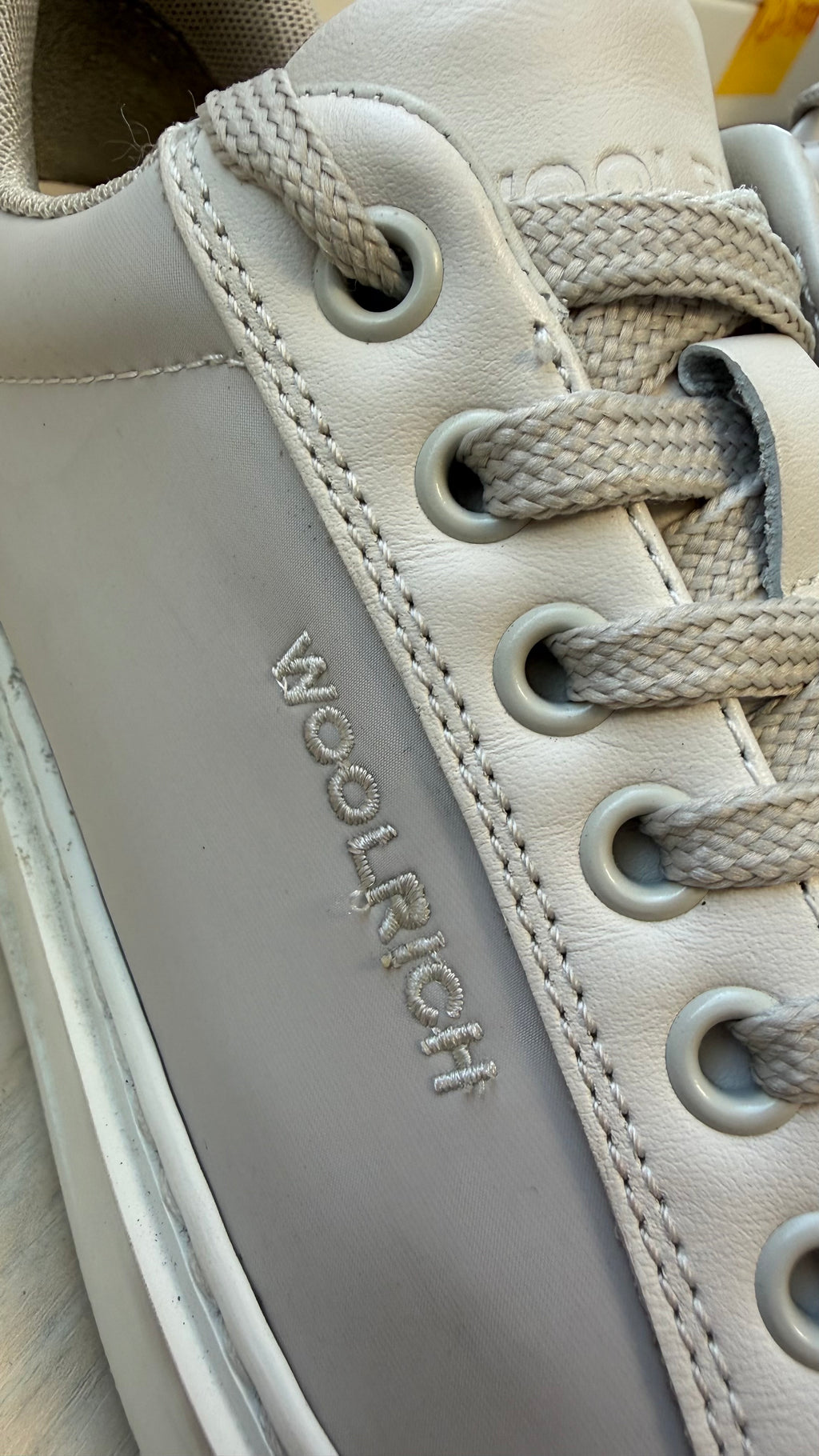 Woolrich Eco-Leather Sneakers Weiß EU 37 Damen Italien Sehr Gut