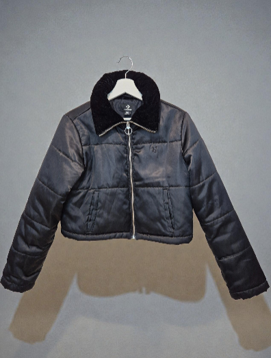Converse x Miley Cyrus Cropped Puffer Jacket Black, Size M, Very Good