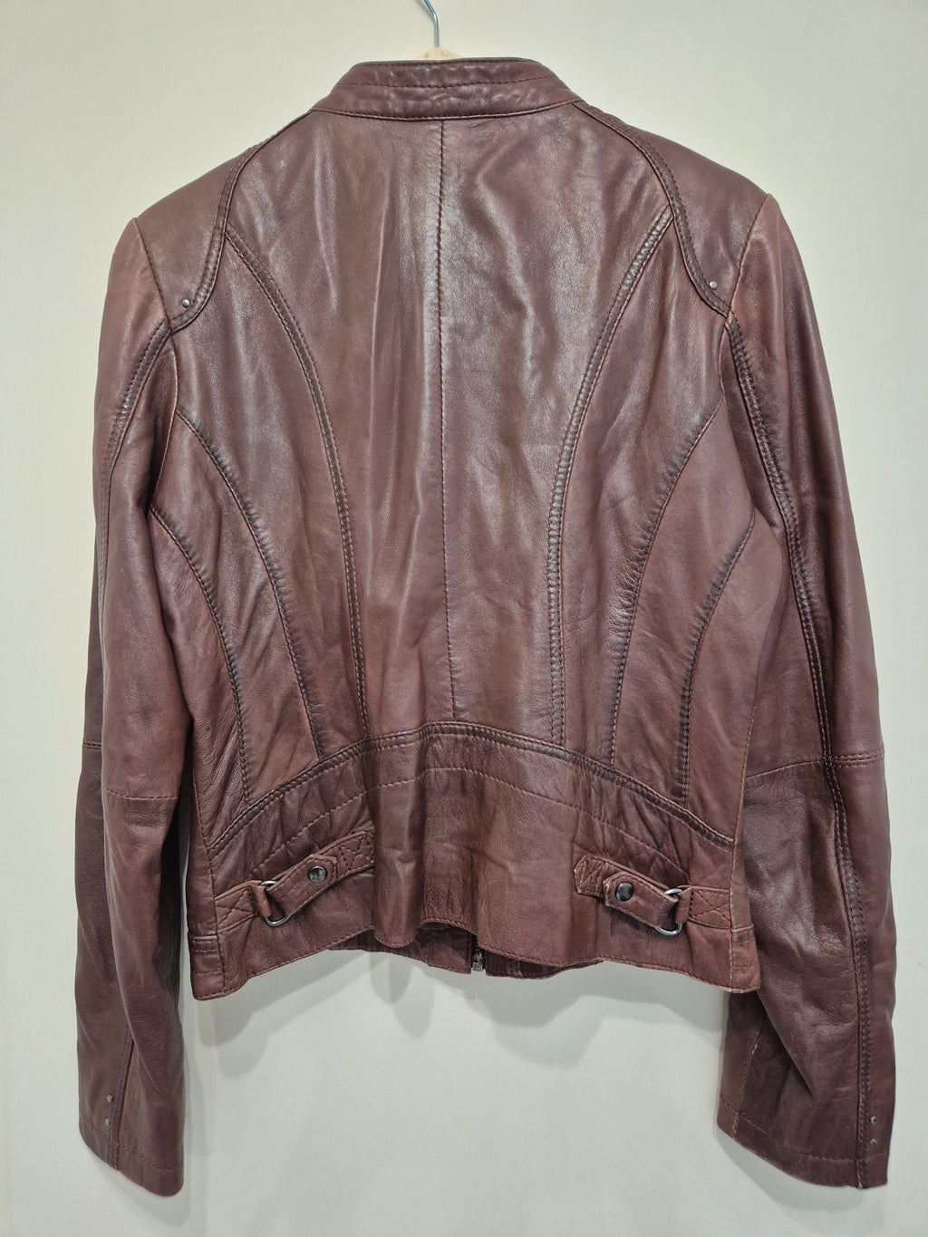 Saki Collection Medina Lederjacke Braun Größe 36, gebraucht