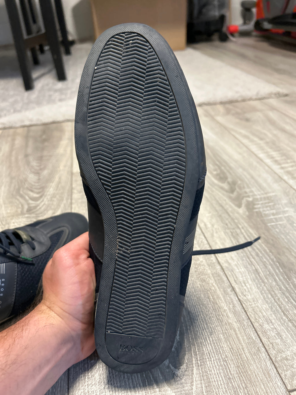 BOSS Lighter Low-Top Sneaker – EU 42, Dunkelblau, Sehr guter Zustand