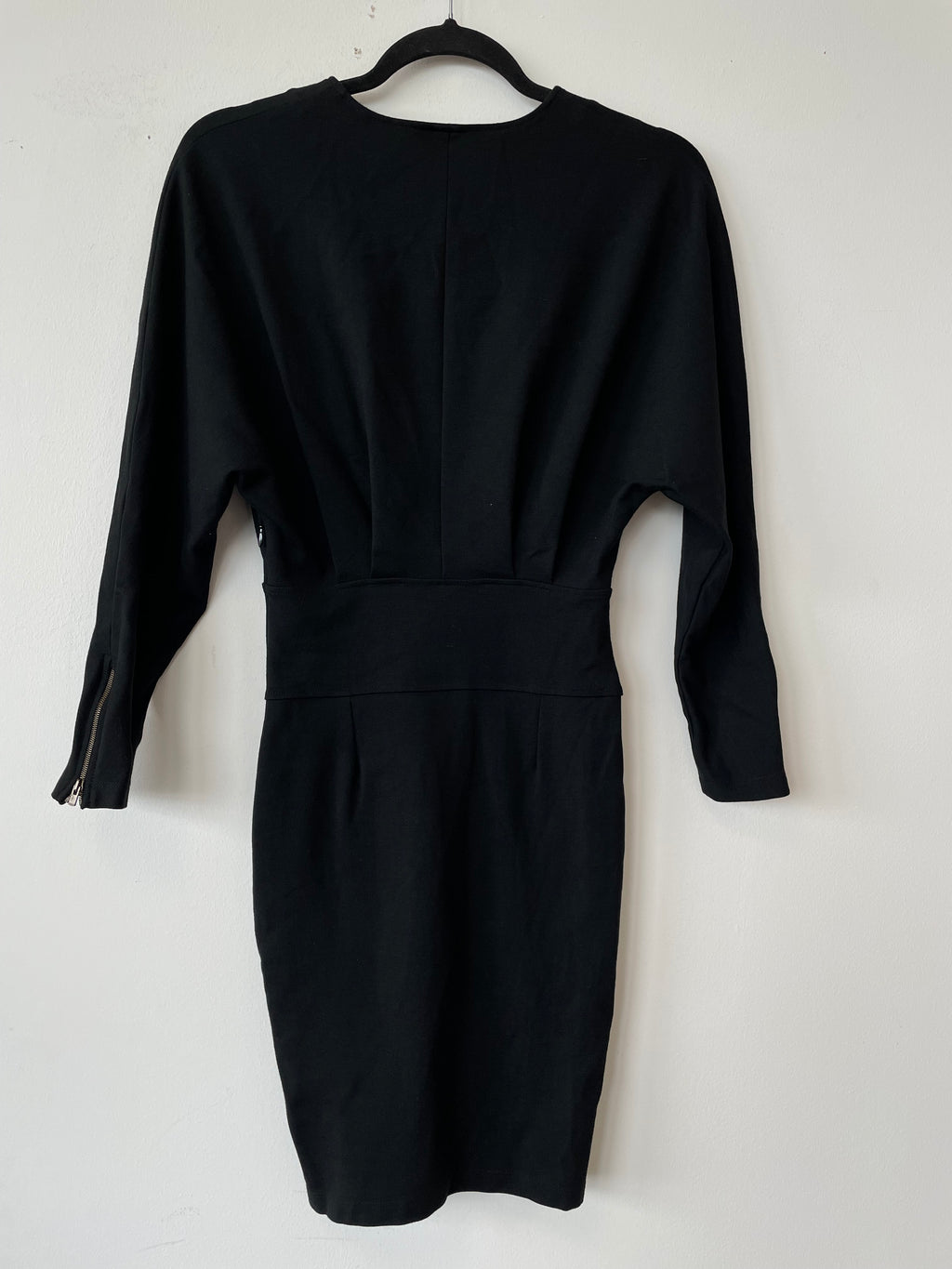 Stella McCartney Tailored Midi Dress Black Size 36 Compact Knit Very Good