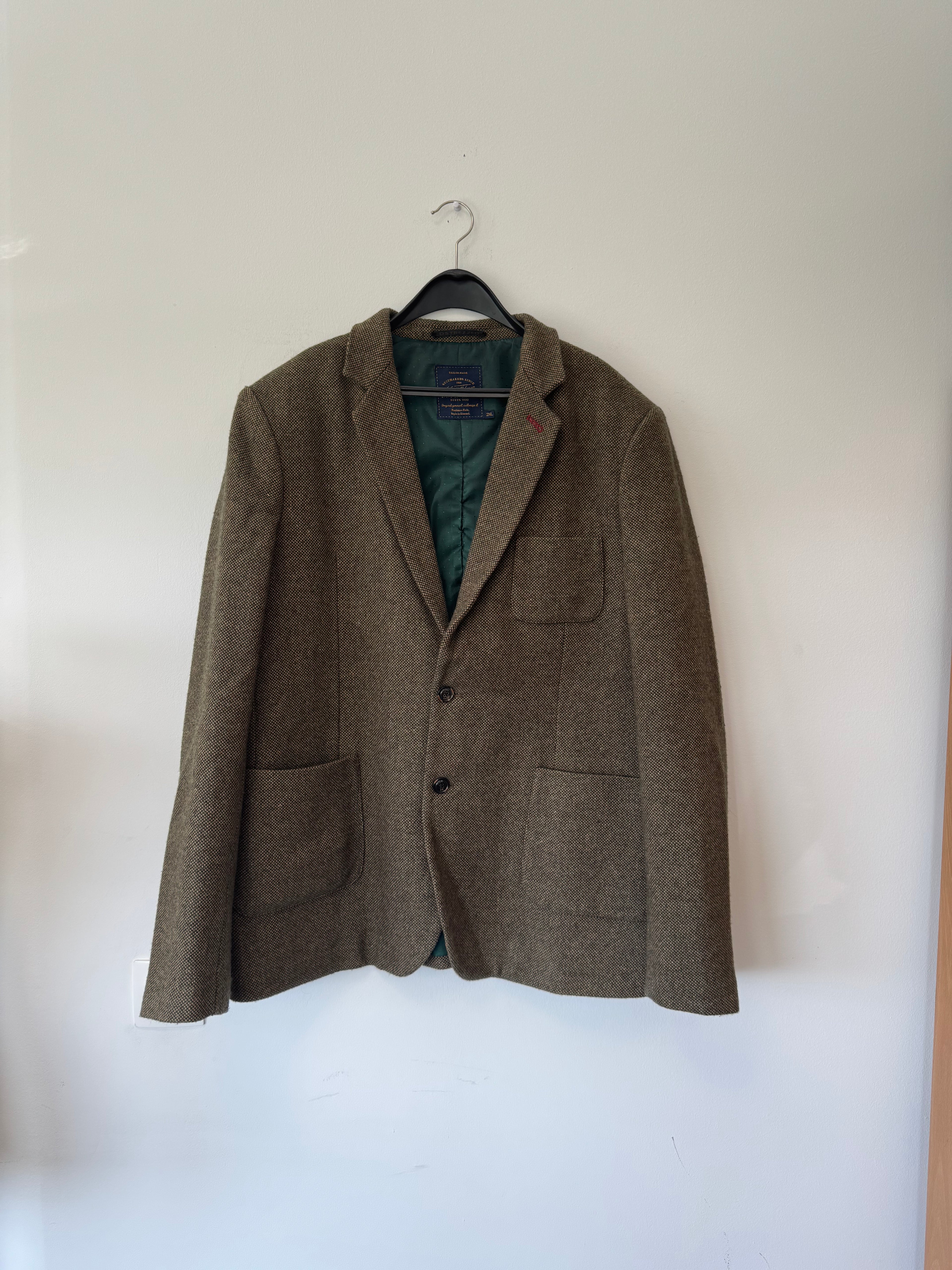 Dstrezzed Tweed Blazer – Braun Herringbone, Größe 2XL, Guter Zustand