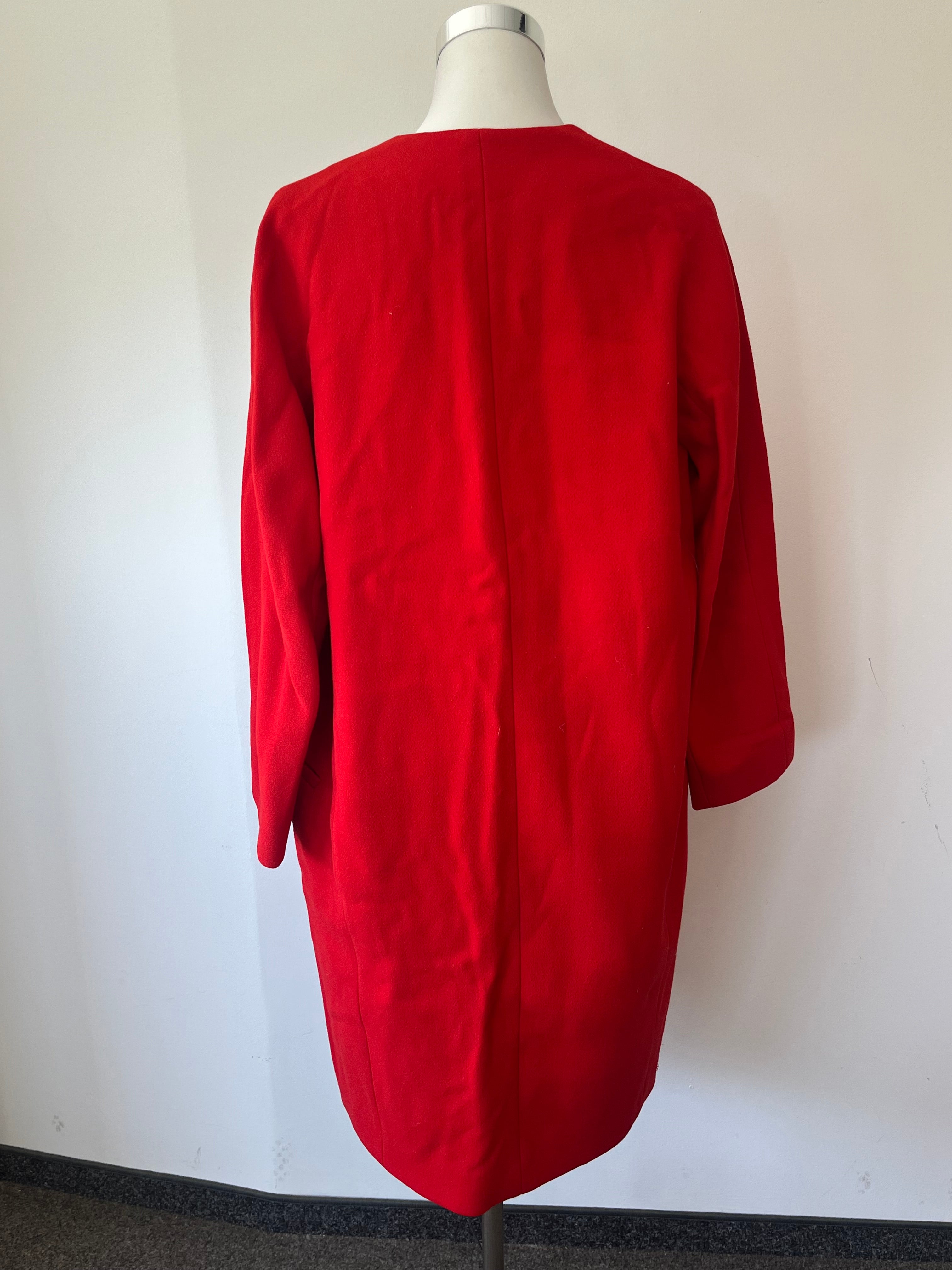 HUGO BOSS „Cubali“ Mantel | Rot | Gr. 34 | Wollmix | Wie Neu