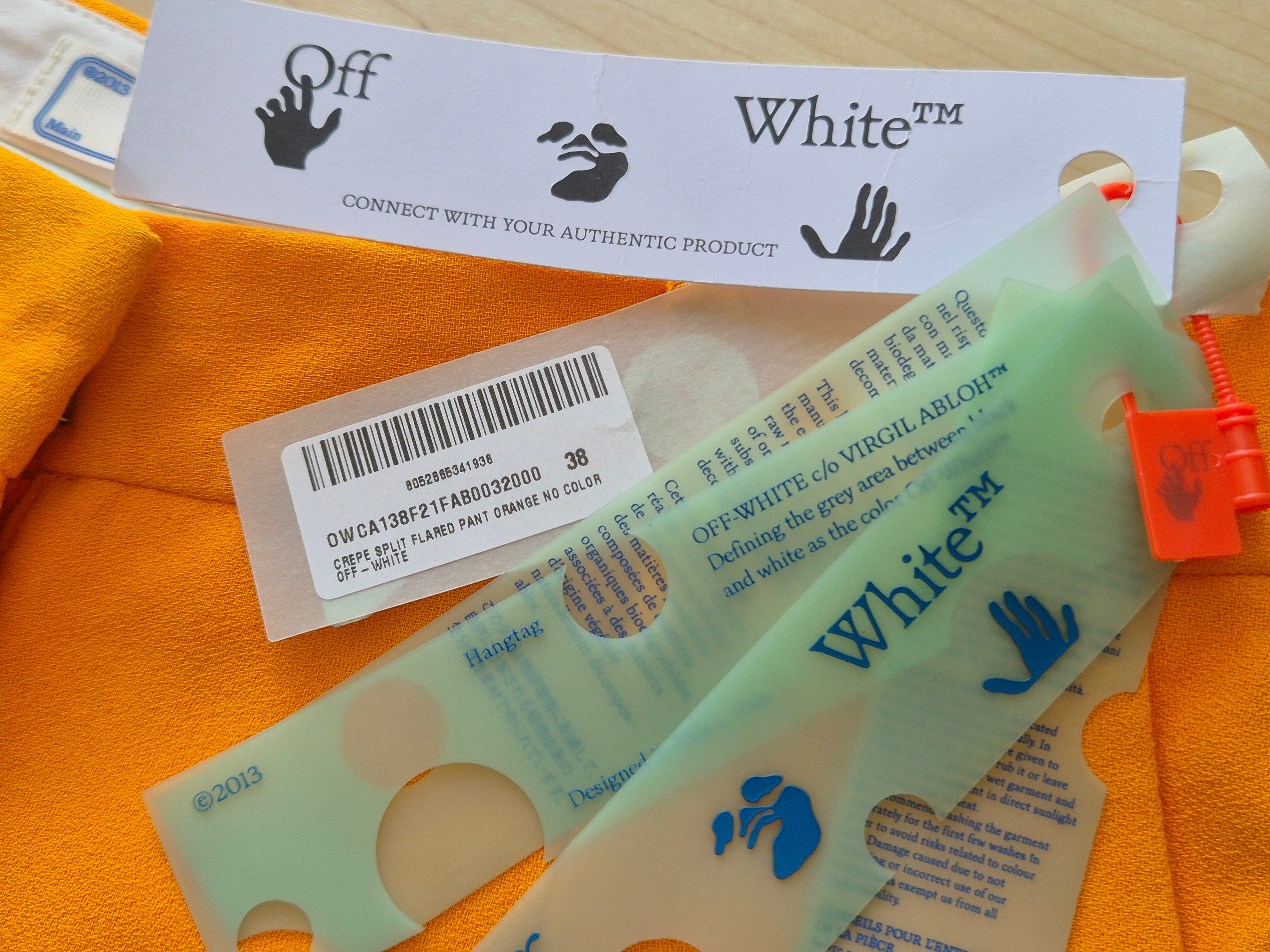 Off-White™ Split-Flared Hose Orange Gr. 38 Neu mit Etikett