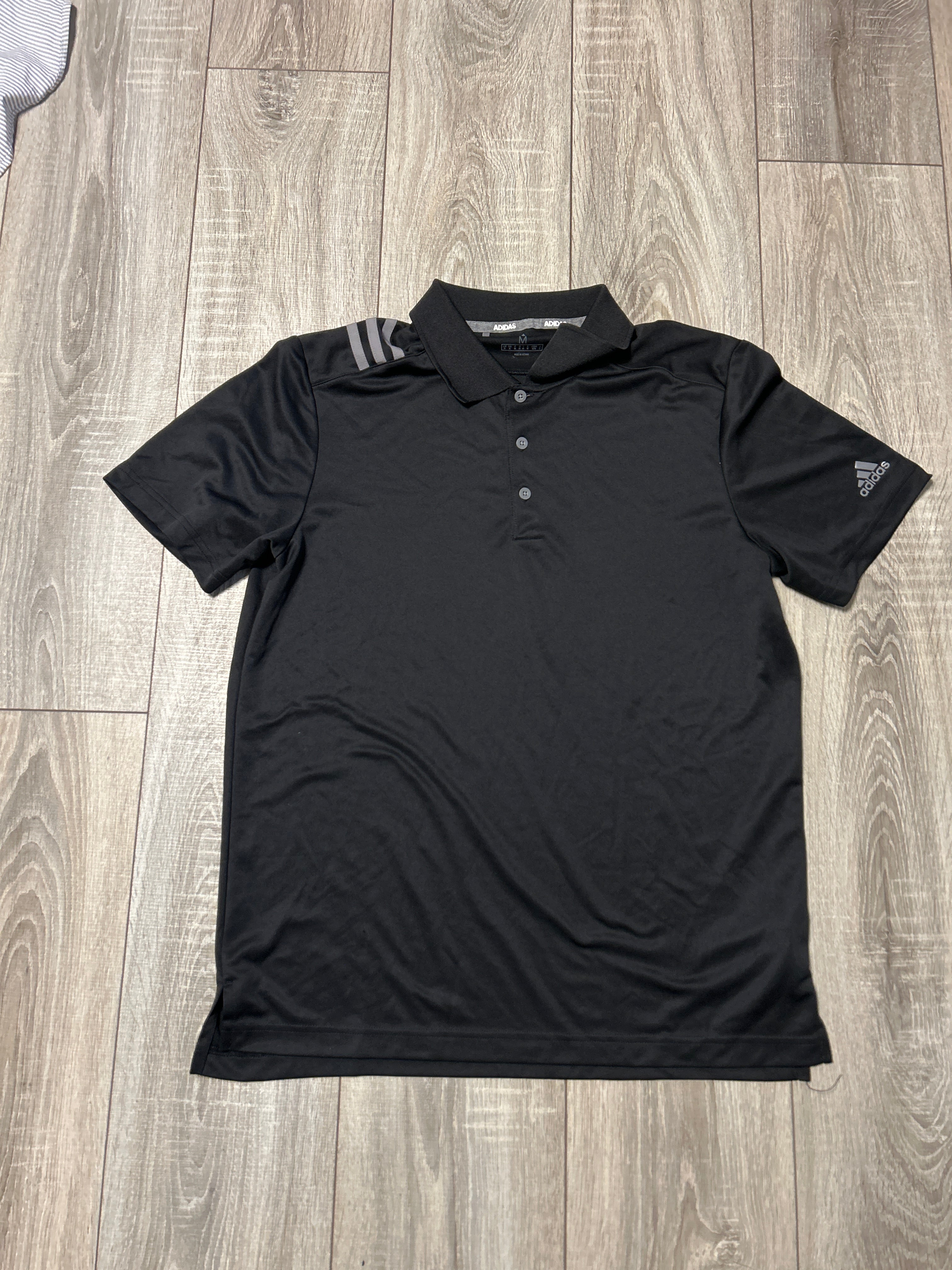Adidas 3-Stripes Primegreen Polo Herren M Schwarz Sehr Gut