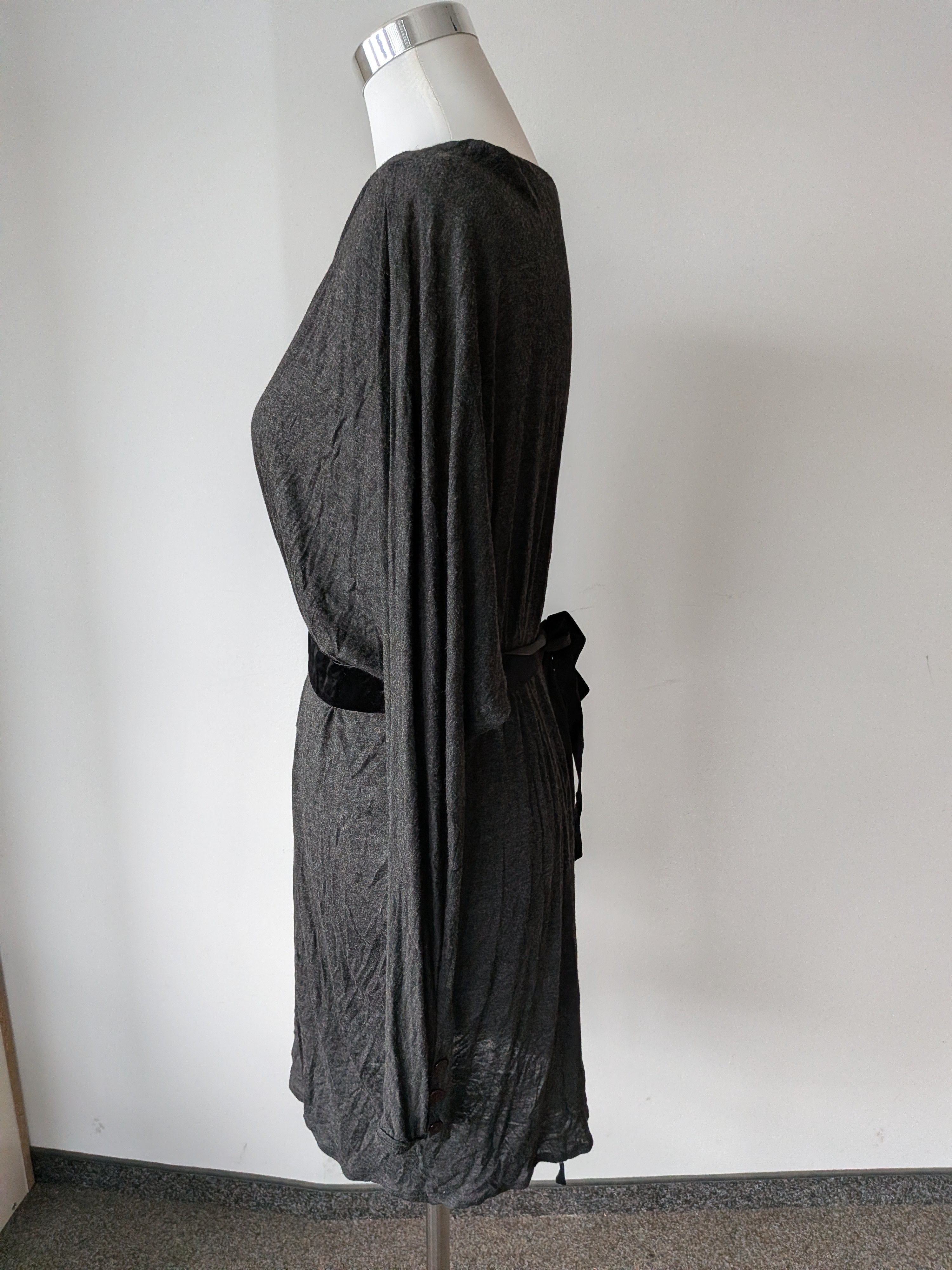 Stella McCartney Wickelkleid – Anthrazit/Schwarz, IT 42 (EU 38), Sehr gut