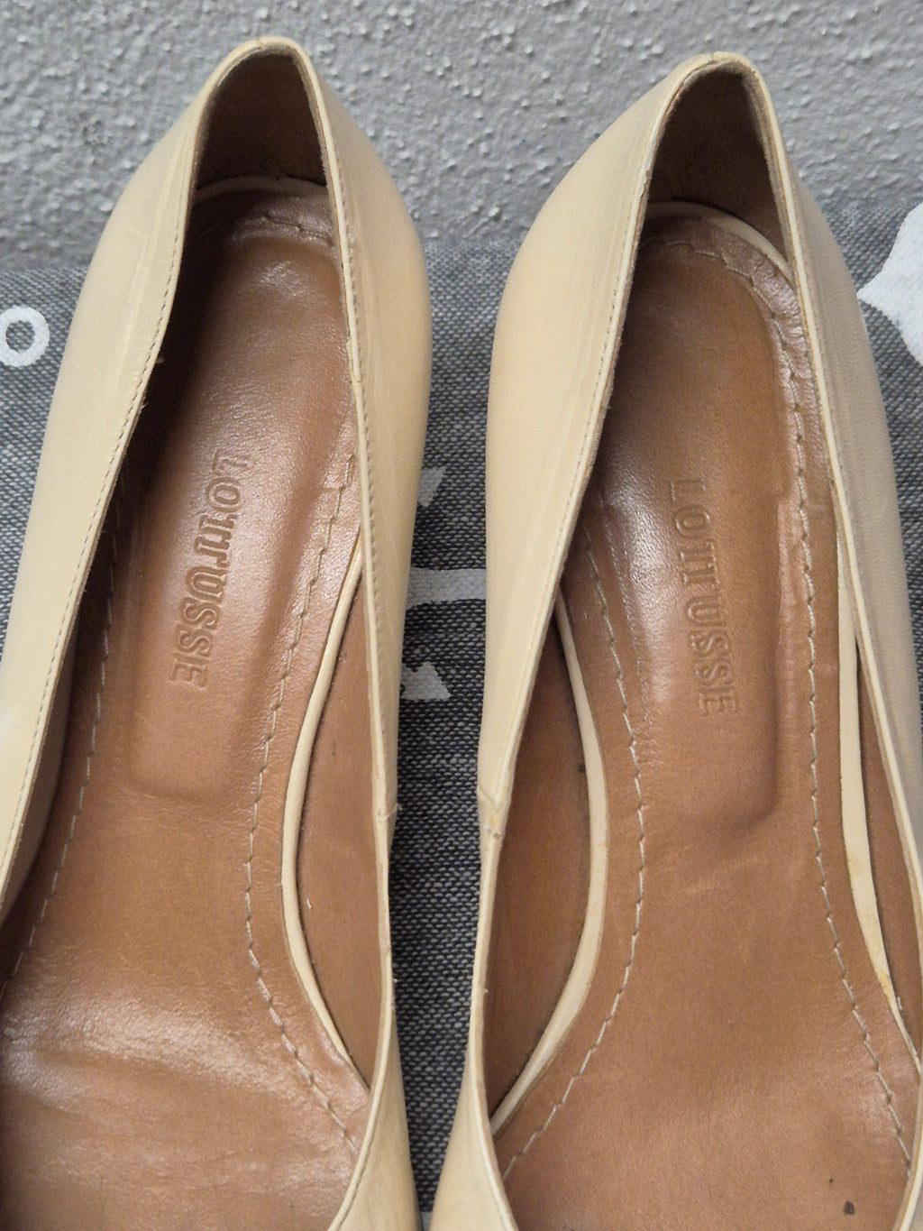Lottusse Lederpumps, Beige, Gr. 38 – handgefertigt in Spanien, gebraucht