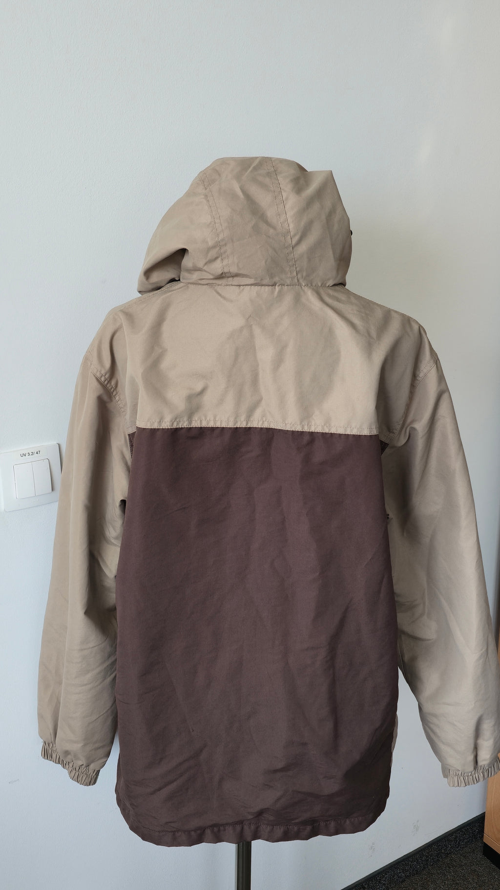 Polar Edge Two-Tone Nylon/Fleece Jacke Braun/Beige Gr. M, Kapuze, guter Zustand
