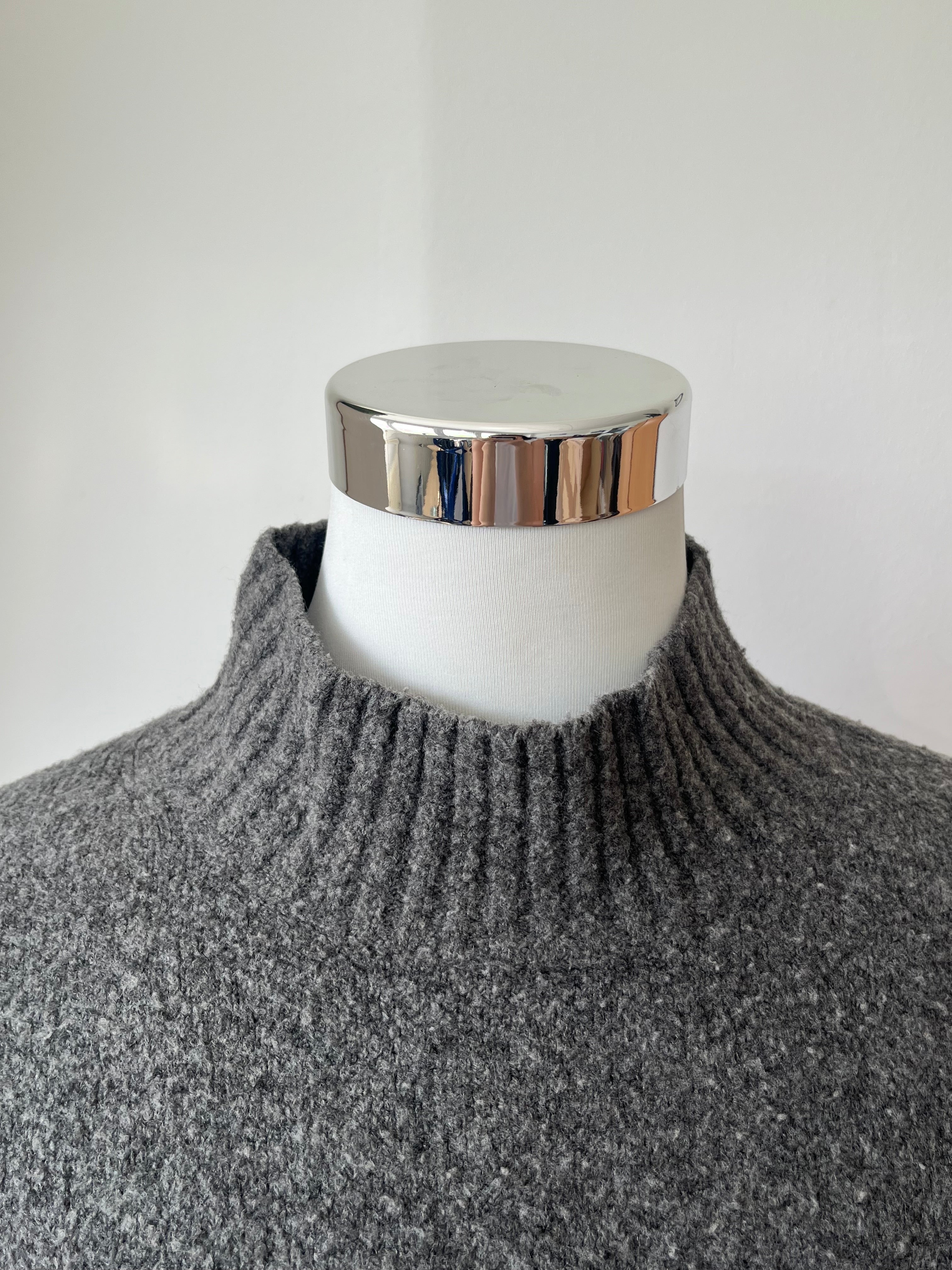 Uniqlo Pullover XS – Anthrazitgrau, Acryl-Wollmix, guter Zustand
