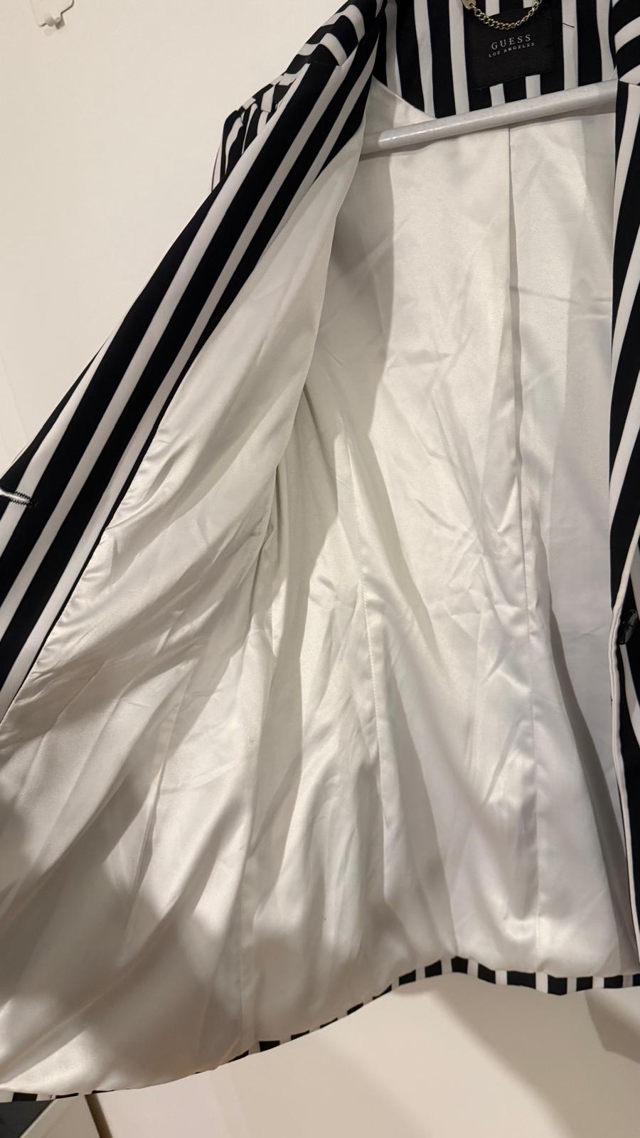 Guess Damen Blazer S | Schwarz/Weiß Gestreift | Guter Zustand